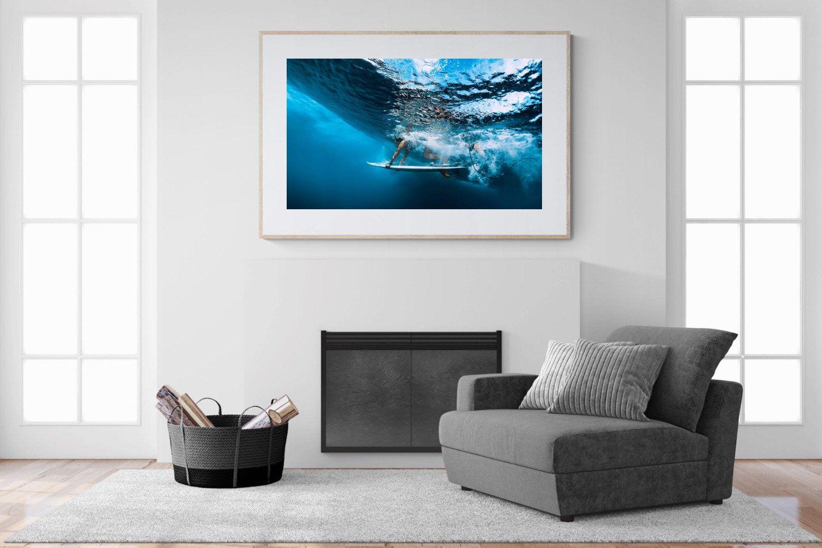 Surf Plunge-Wall_Art-150 x 100cm-Framed Print-Wood-Pixalot
