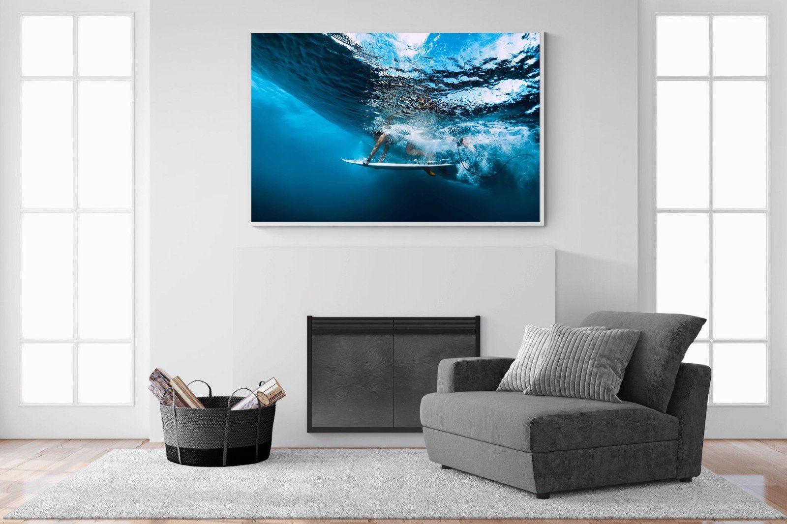 Surf Plunge-Wall_Art-150 x 100cm-Mounted Canvas-White-Pixalot