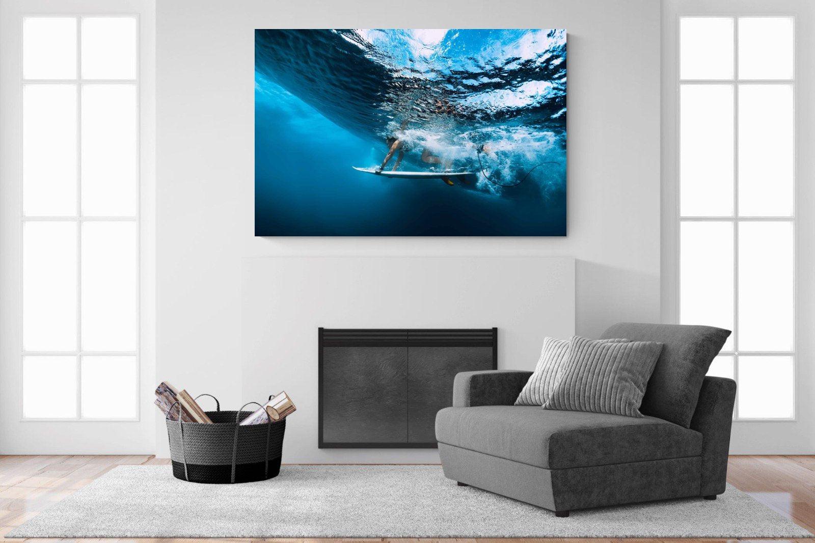 Surf Plunge-Wall_Art-150 x 100cm-Mounted Canvas-No Frame-Pixalot