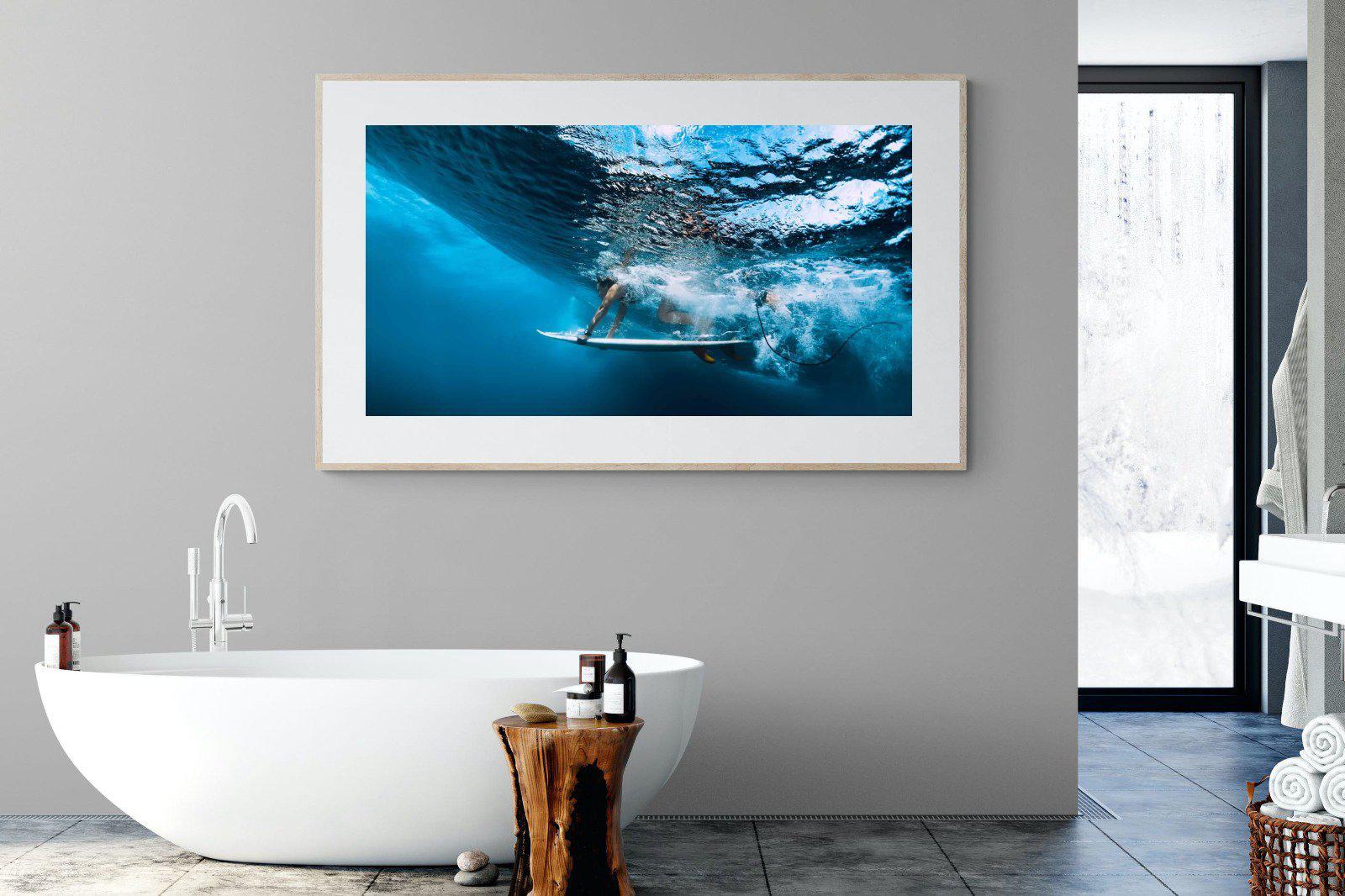 Surf Plunge-Wall_Art-180 x 110cm-Framed Print-Wood-Pixalot