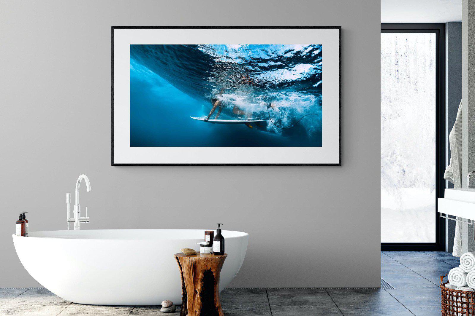 Surf Plunge-Wall_Art-180 x 110cm-Framed Print-Black-Pixalot