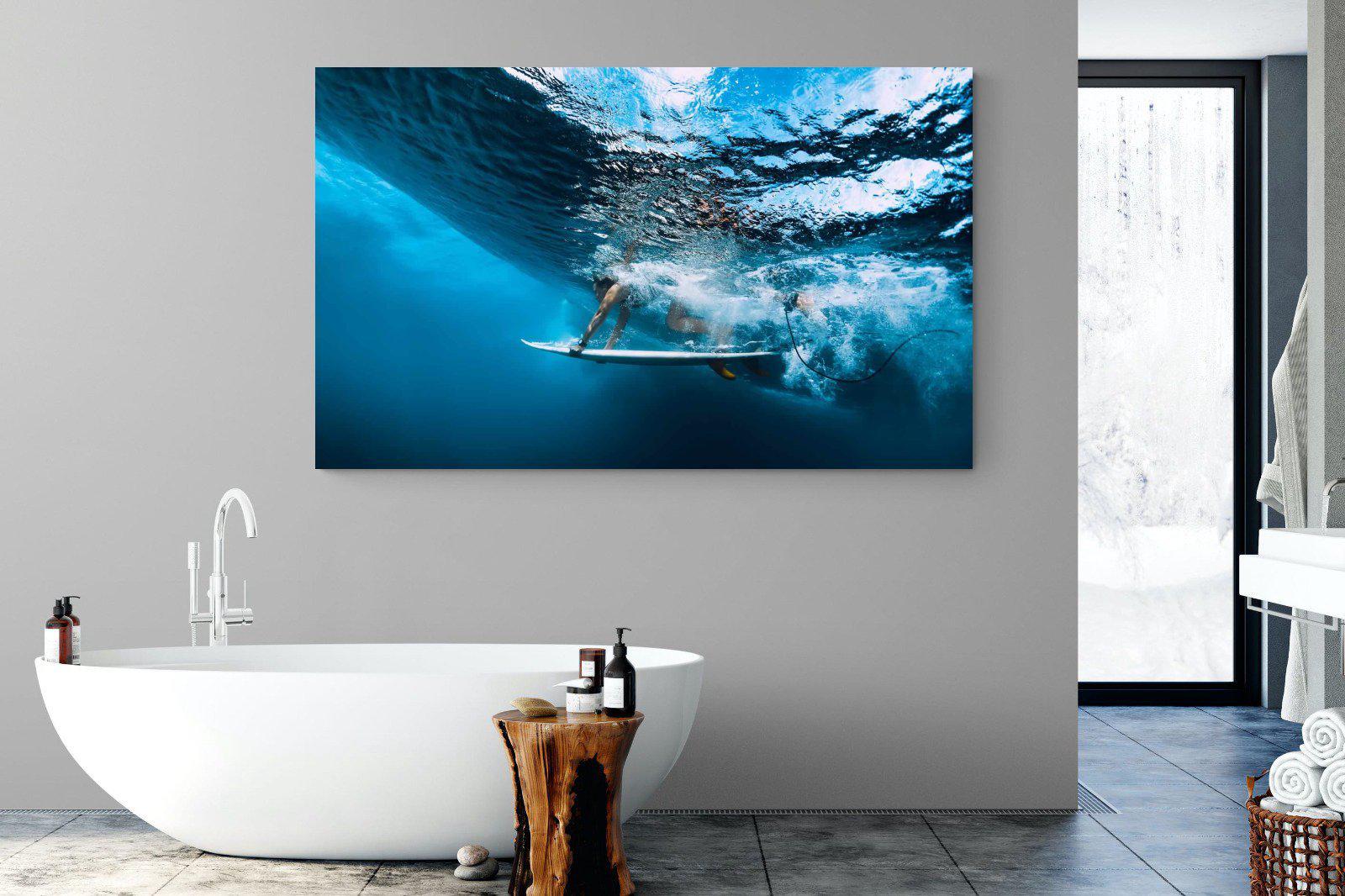 Surf Plunge-Wall_Art-180 x 110cm-Mounted Canvas-No Frame-Pixalot