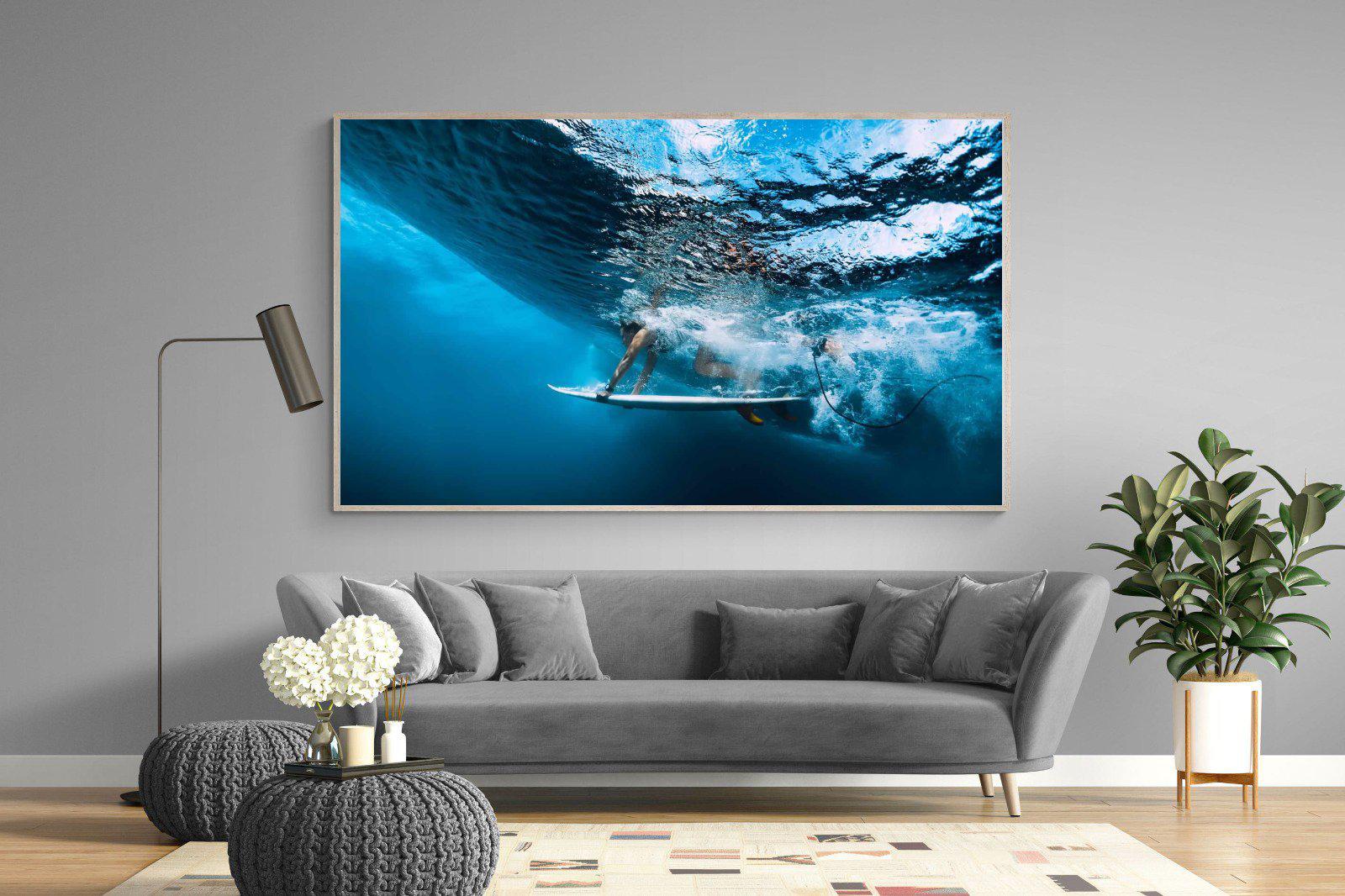 Surf Plunge-Wall_Art-220 x 130cm-Mounted Canvas-Wood-Pixalot