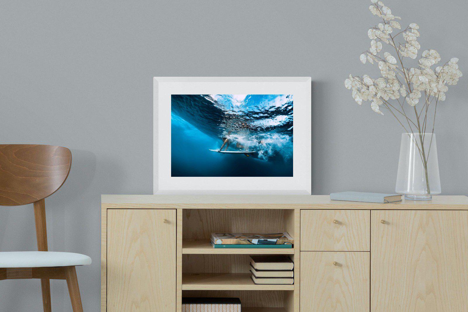 Surf Plunge-Wall_Art-60 x 45cm-Framed Print-White-Pixalot