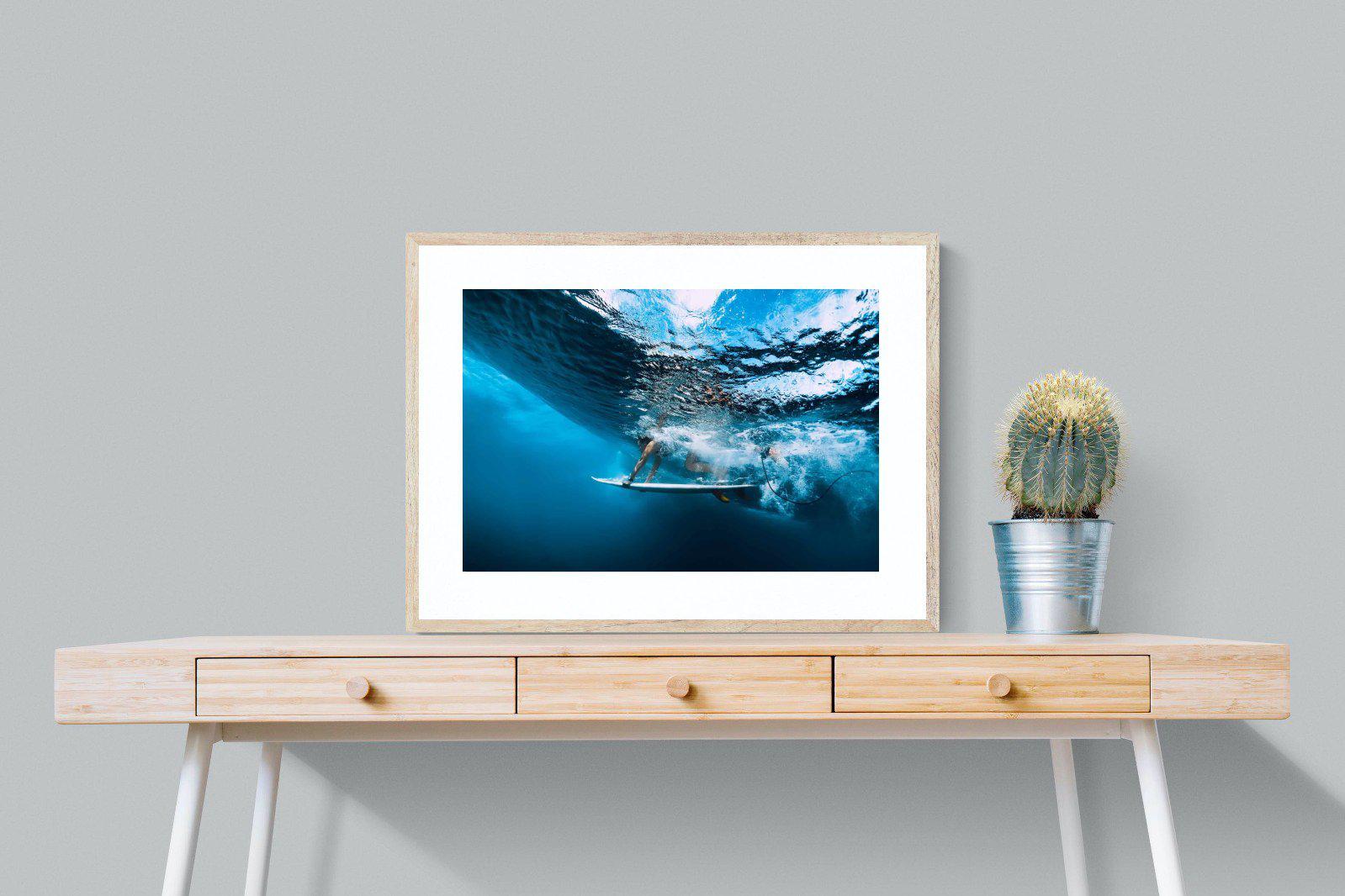 Surf Plunge-Wall_Art-80 x 60cm-Framed Print-Wood-Pixalot