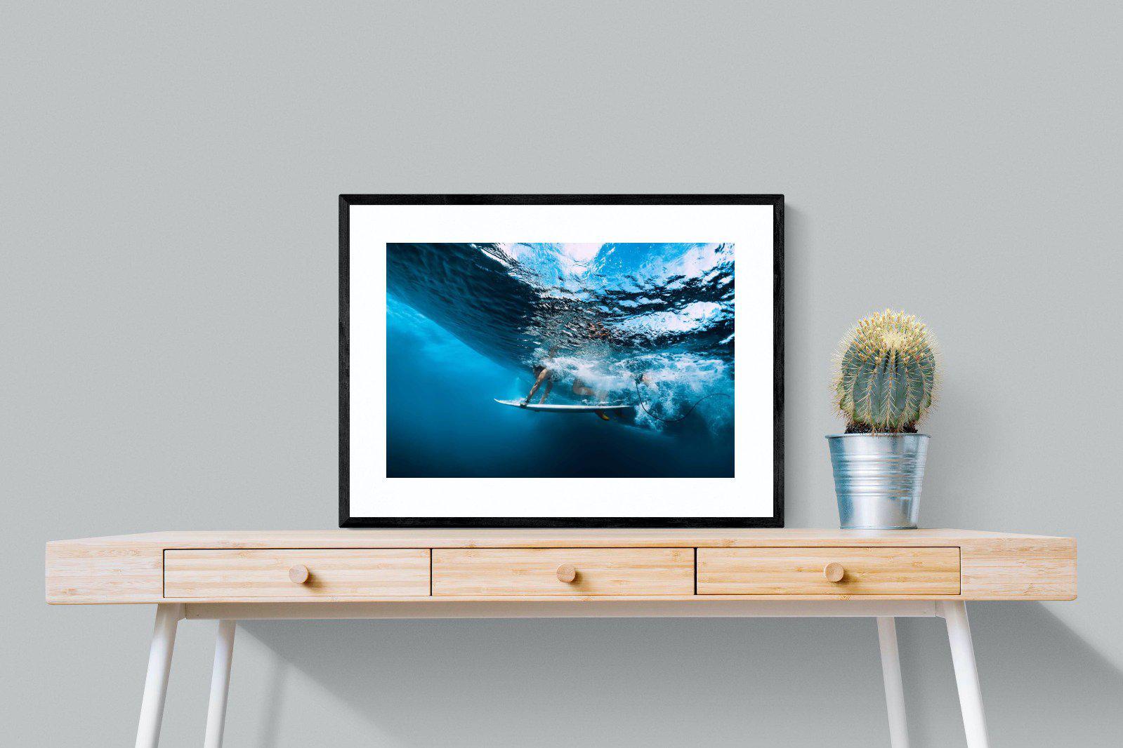 Surf Plunge-Wall_Art-80 x 60cm-Framed Print-Black-Pixalot