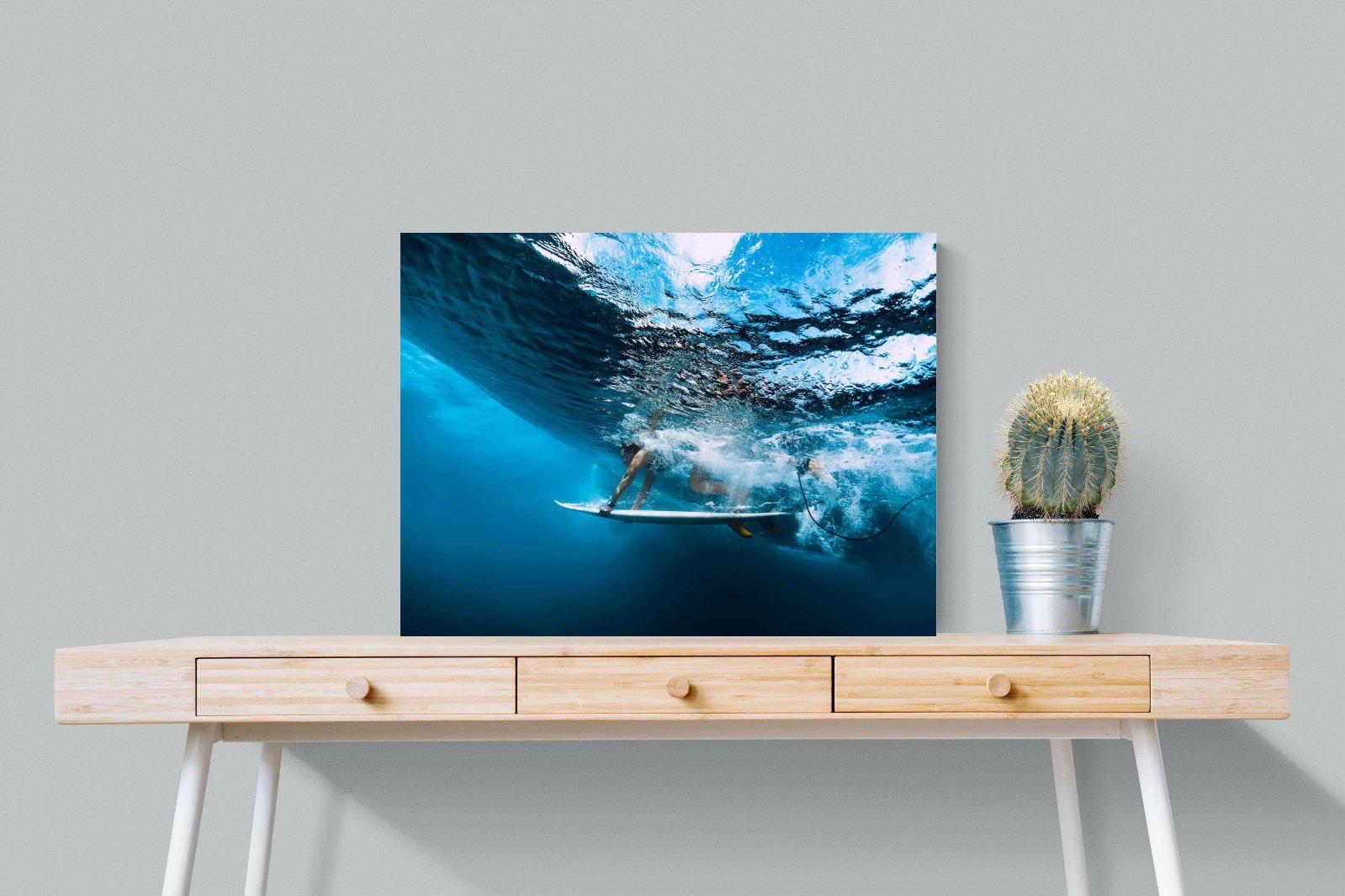 Surf Plunge-Wall_Art-80 x 60cm-Mounted Canvas-No Frame-Pixalot