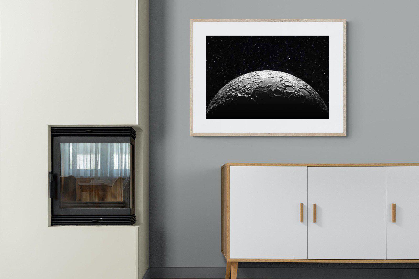 Surface of the Moon-Wall_Art-100 x 75cm-Framed Print-Wood-Pixalot