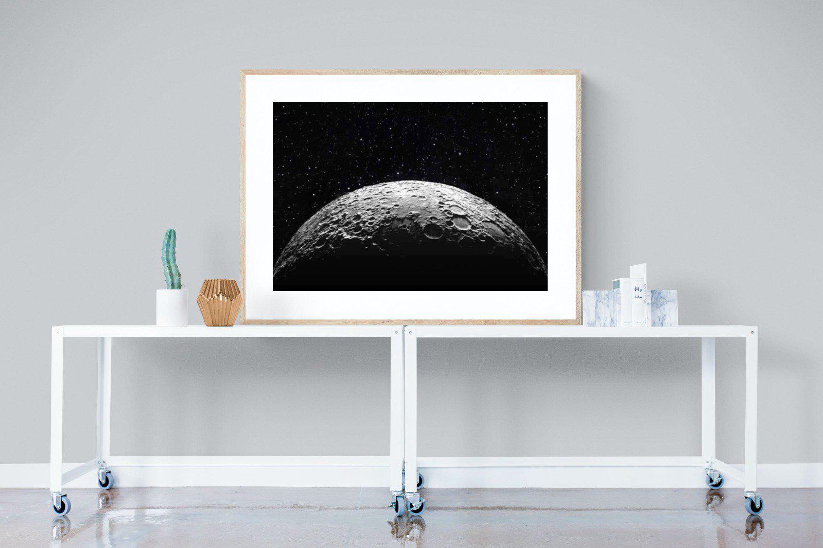 Surface of the Moon-Wall_Art-120 x 90cm-Framed Print-Wood-Pixalot