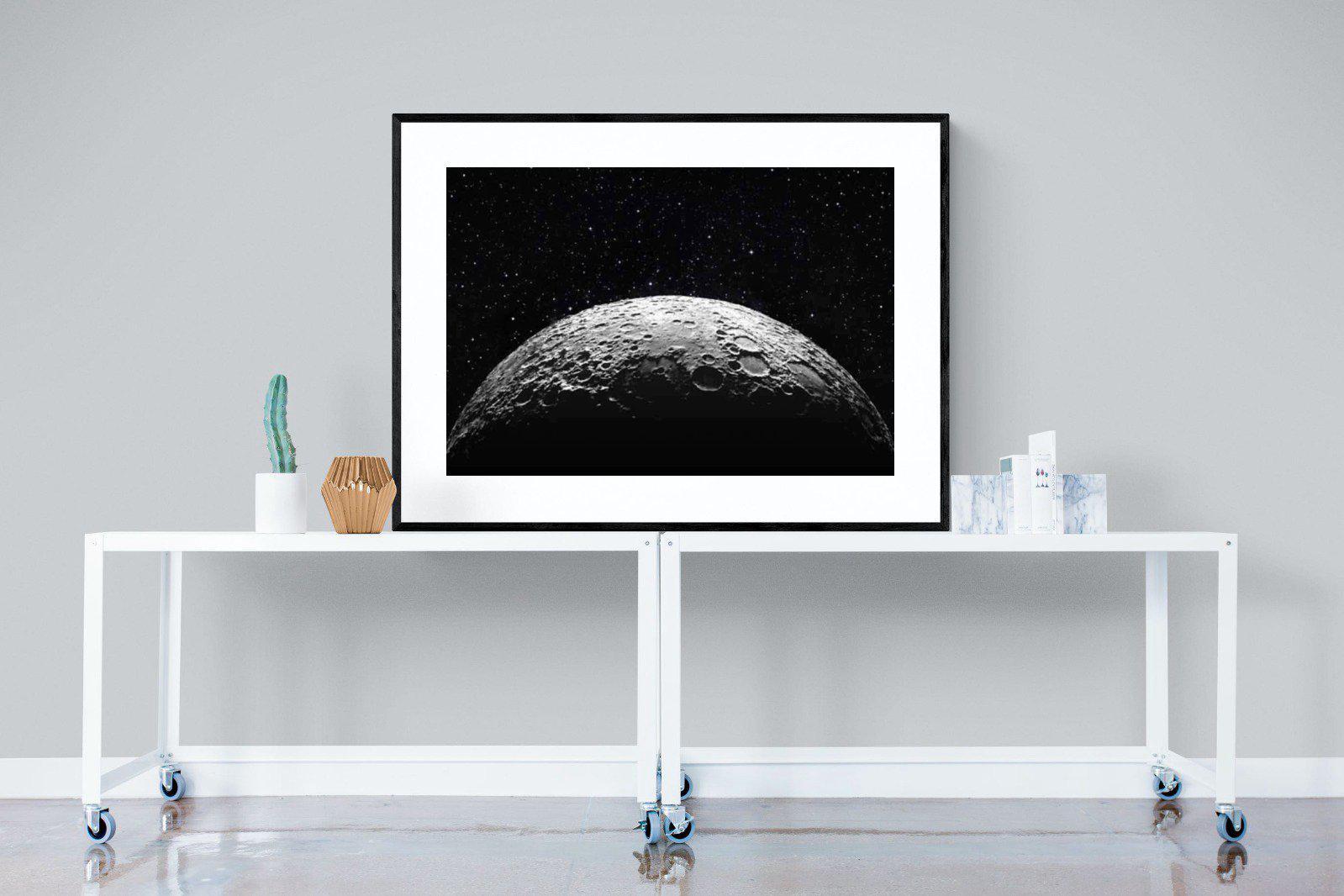 Surface of the Moon-Wall_Art-120 x 90cm-Framed Print-Black-Pixalot