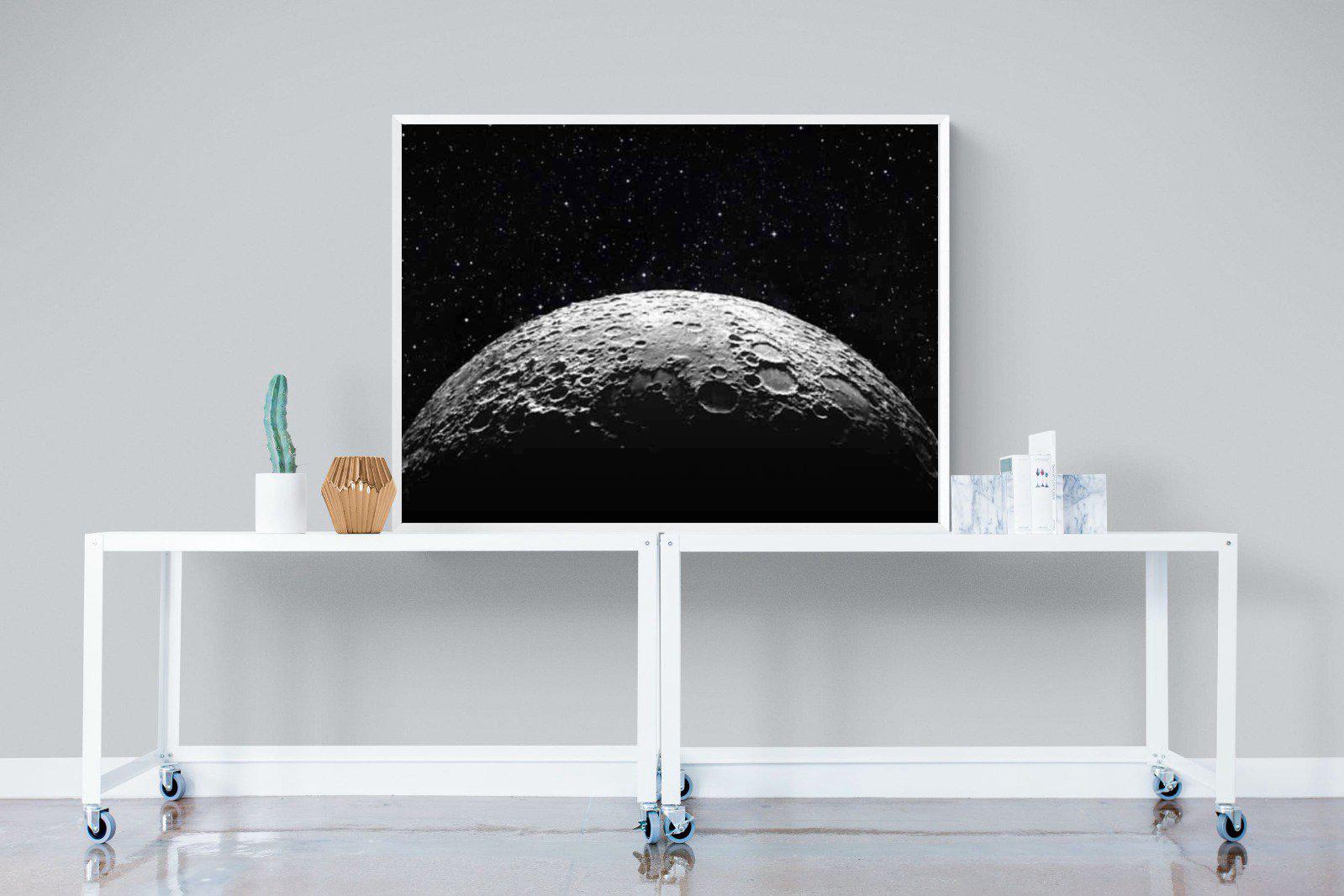 Surface of the Moon-Wall_Art-120 x 90cm-Mounted Canvas-White-Pixalot