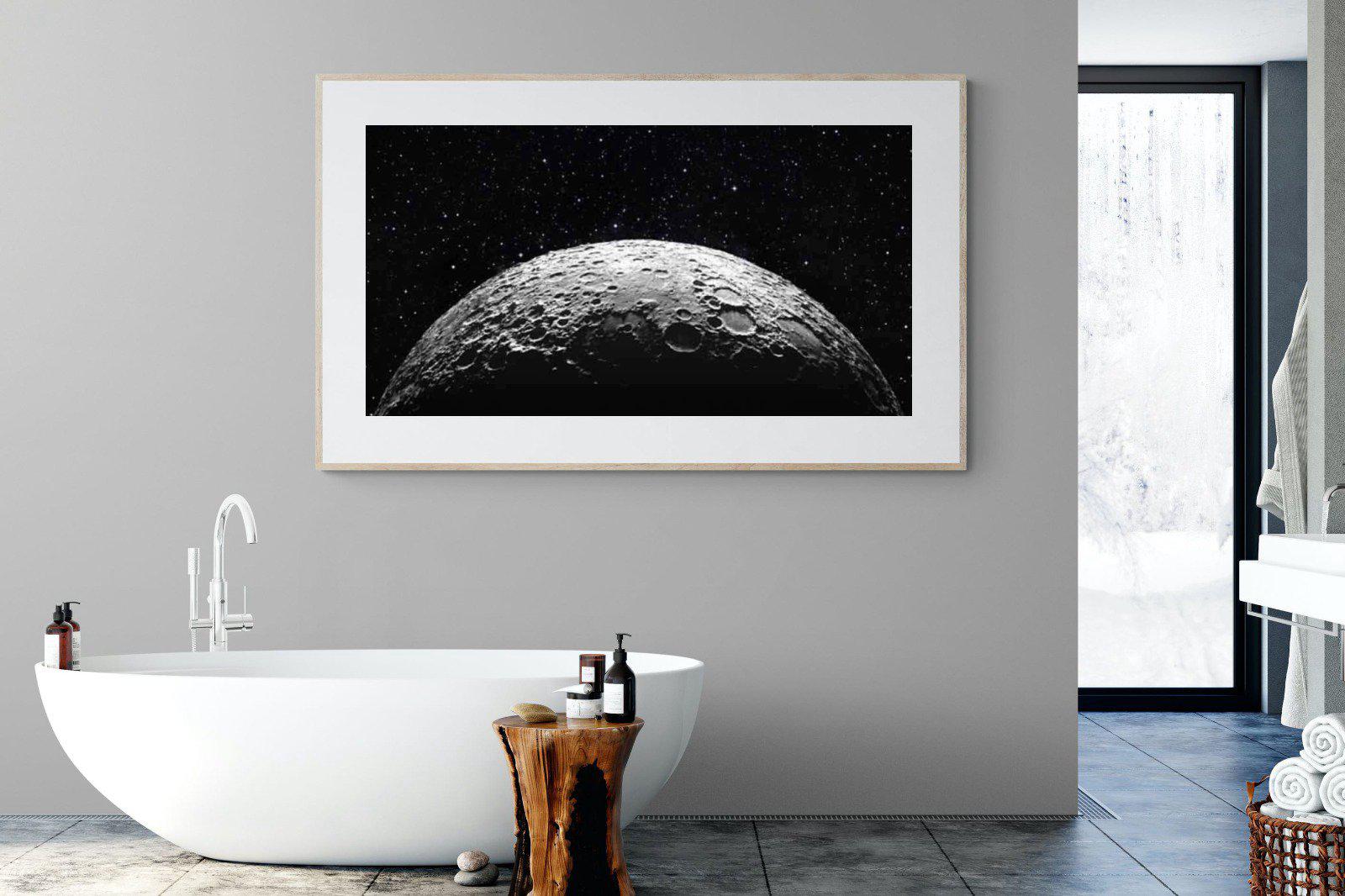 Surface of the Moon-Wall_Art-180 x 110cm-Framed Print-Wood-Pixalot