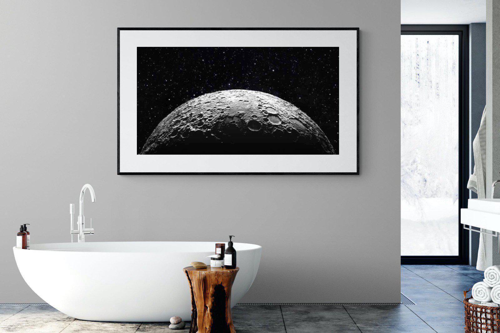 Surface of the Moon-Wall_Art-180 x 110cm-Framed Print-Black-Pixalot