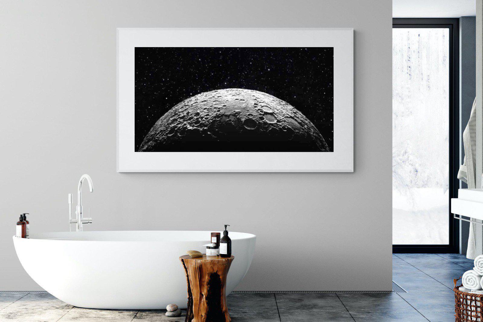 Surface of the Moon-Wall_Art-180 x 110cm-Framed Print-White-Pixalot