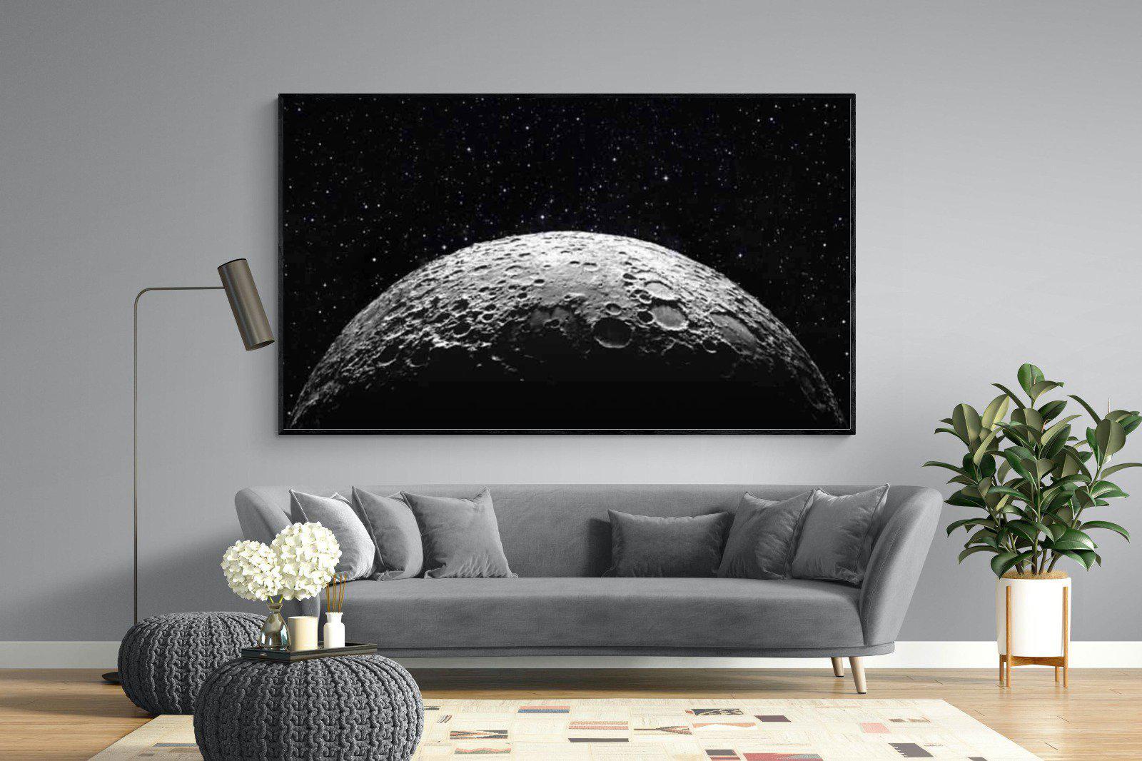 Surface of the Moon-Wall_Art-220 x 130cm-Mounted Canvas-Black-Pixalot