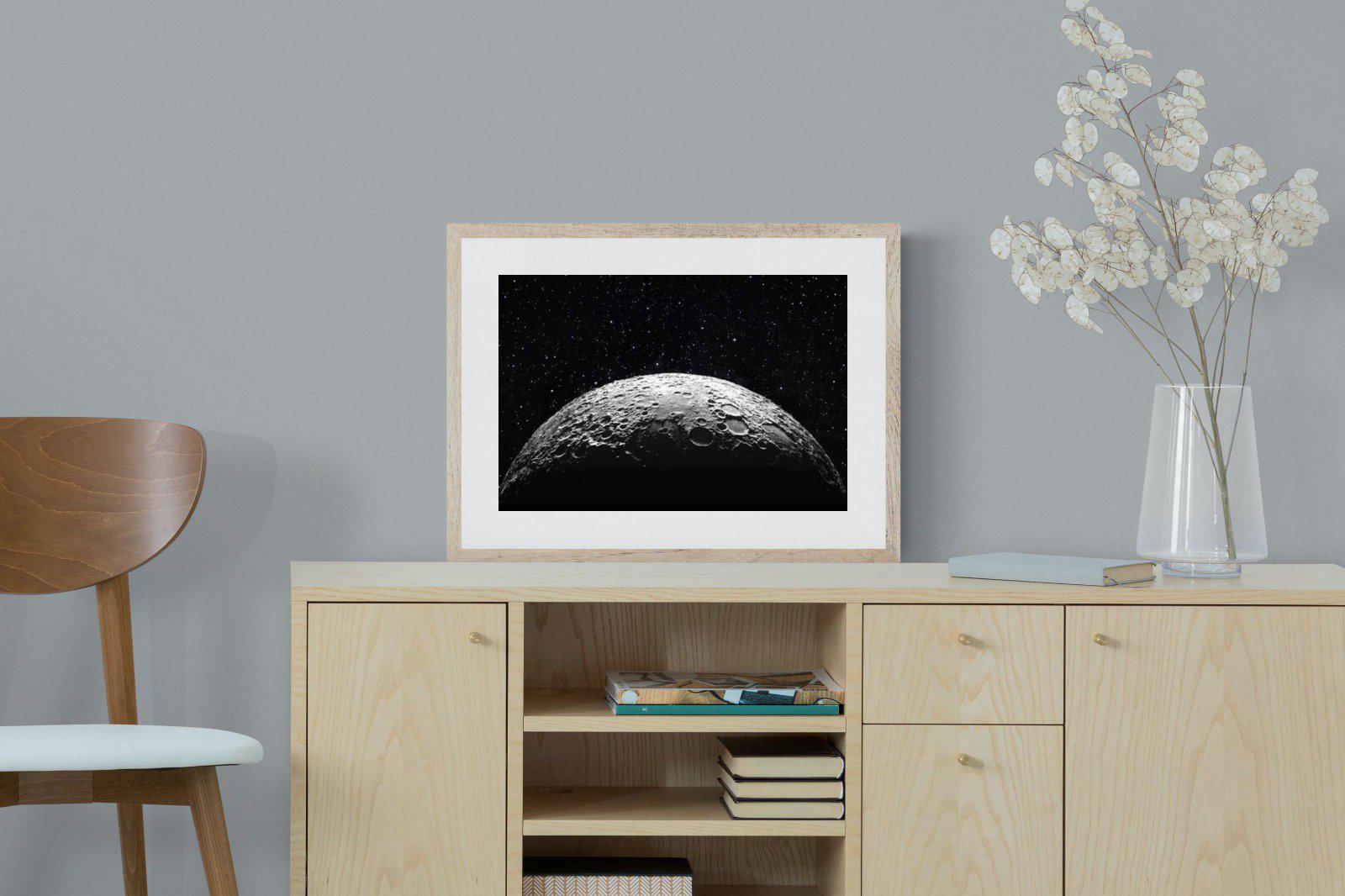 Surface of the Moon-Wall_Art-60 x 45cm-Framed Print-Wood-Pixalot