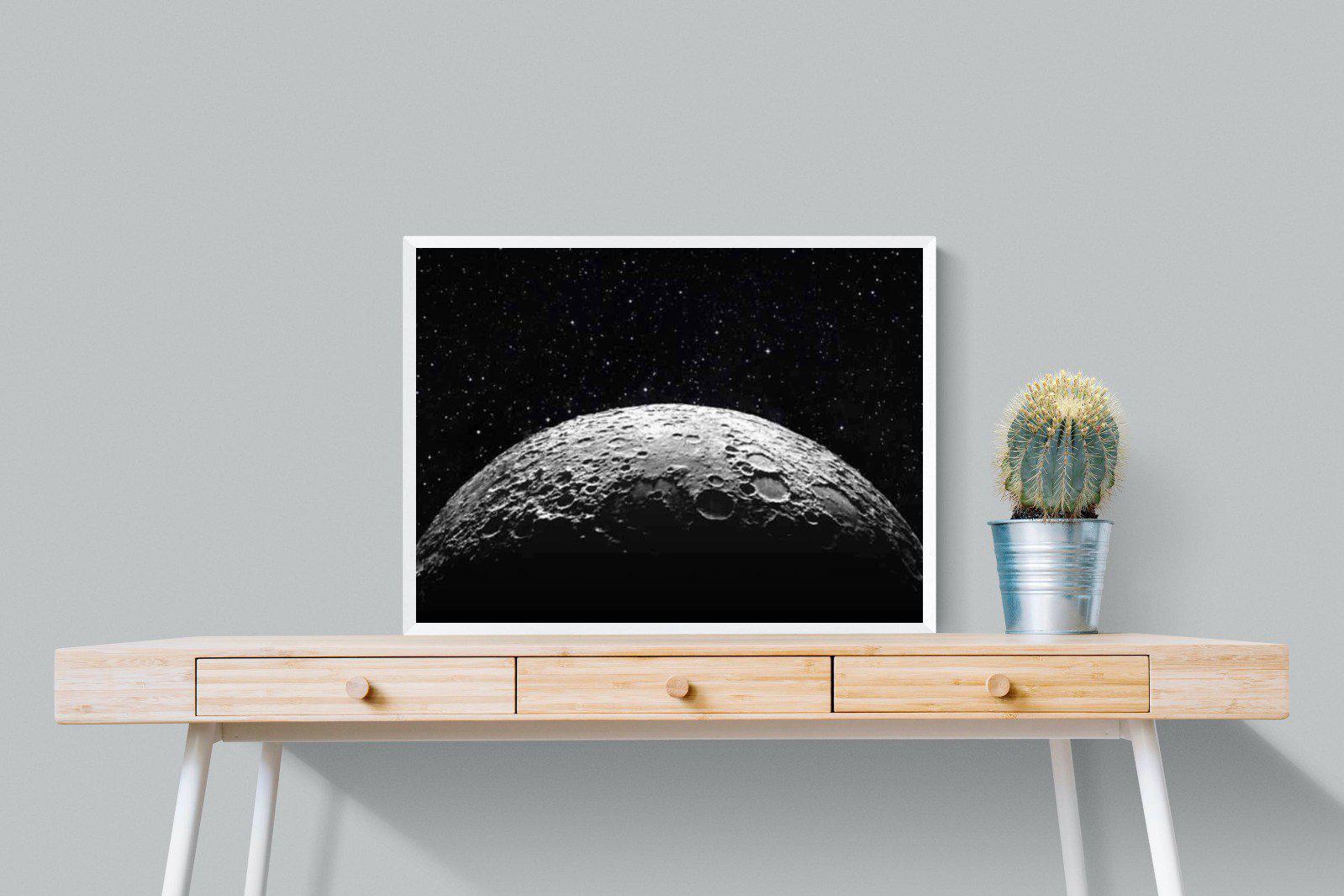 Surface of the Moon-Wall_Art-80 x 60cm-Mounted Canvas-White-Pixalot