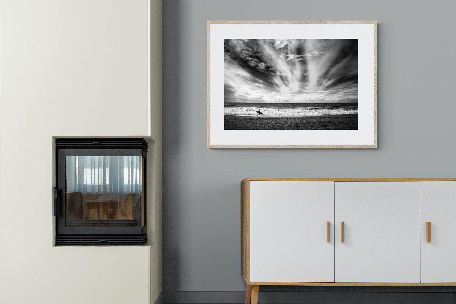 Surfer-Wall_Art-100 x 75cm-Framed Print-Wood-Pixalot