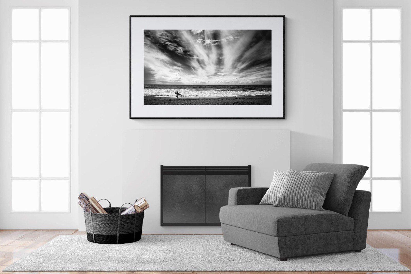 Surfer-Wall_Art-150 x 100cm-Framed Print-Black-Pixalot
