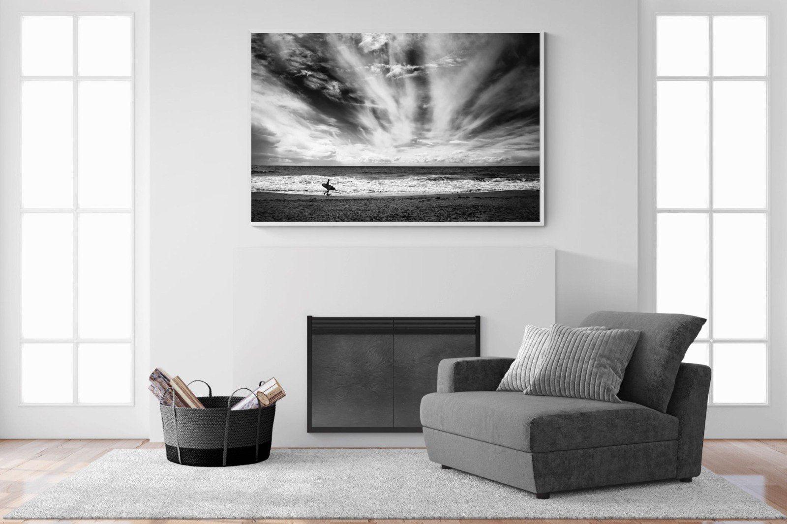 Surfer-Wall_Art-150 x 100cm-Mounted Canvas-White-Pixalot