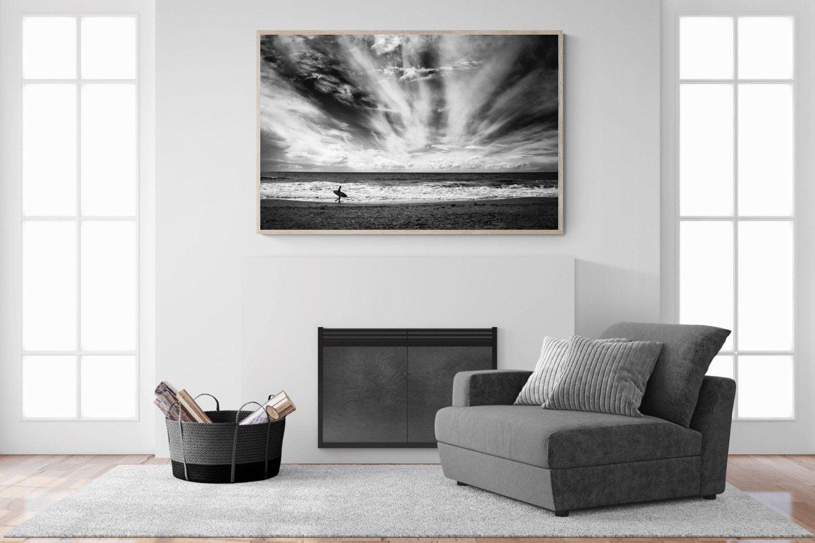 Surfer-Wall_Art-150 x 100cm-Mounted Canvas-Wood-Pixalot