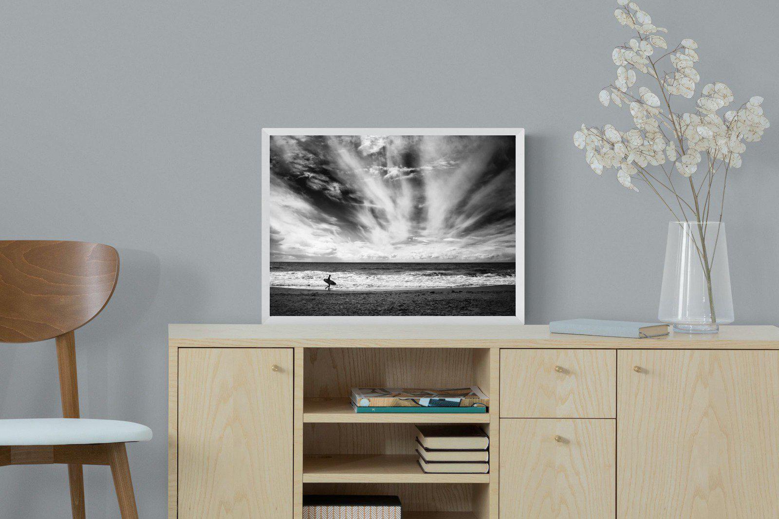 Surfer-Wall_Art-60 x 45cm-Mounted Canvas-White-Pixalot