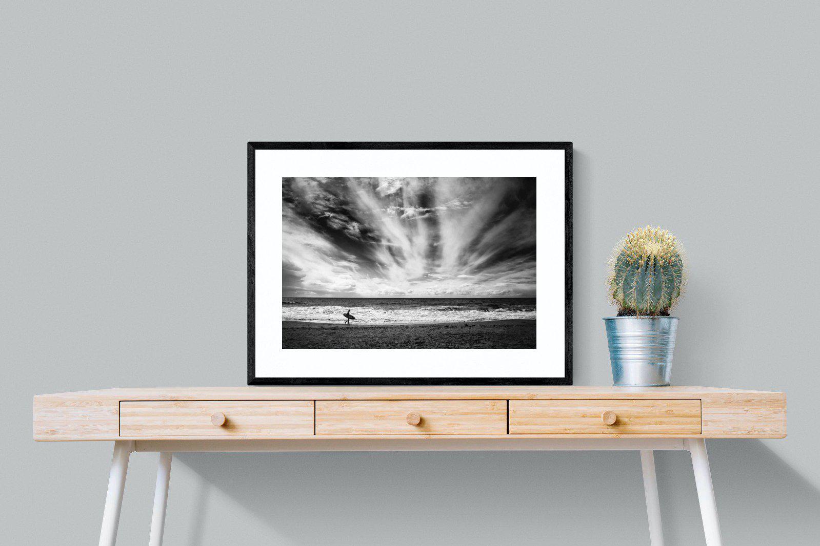 Surfer-Wall_Art-80 x 60cm-Framed Print-Black-Pixalot