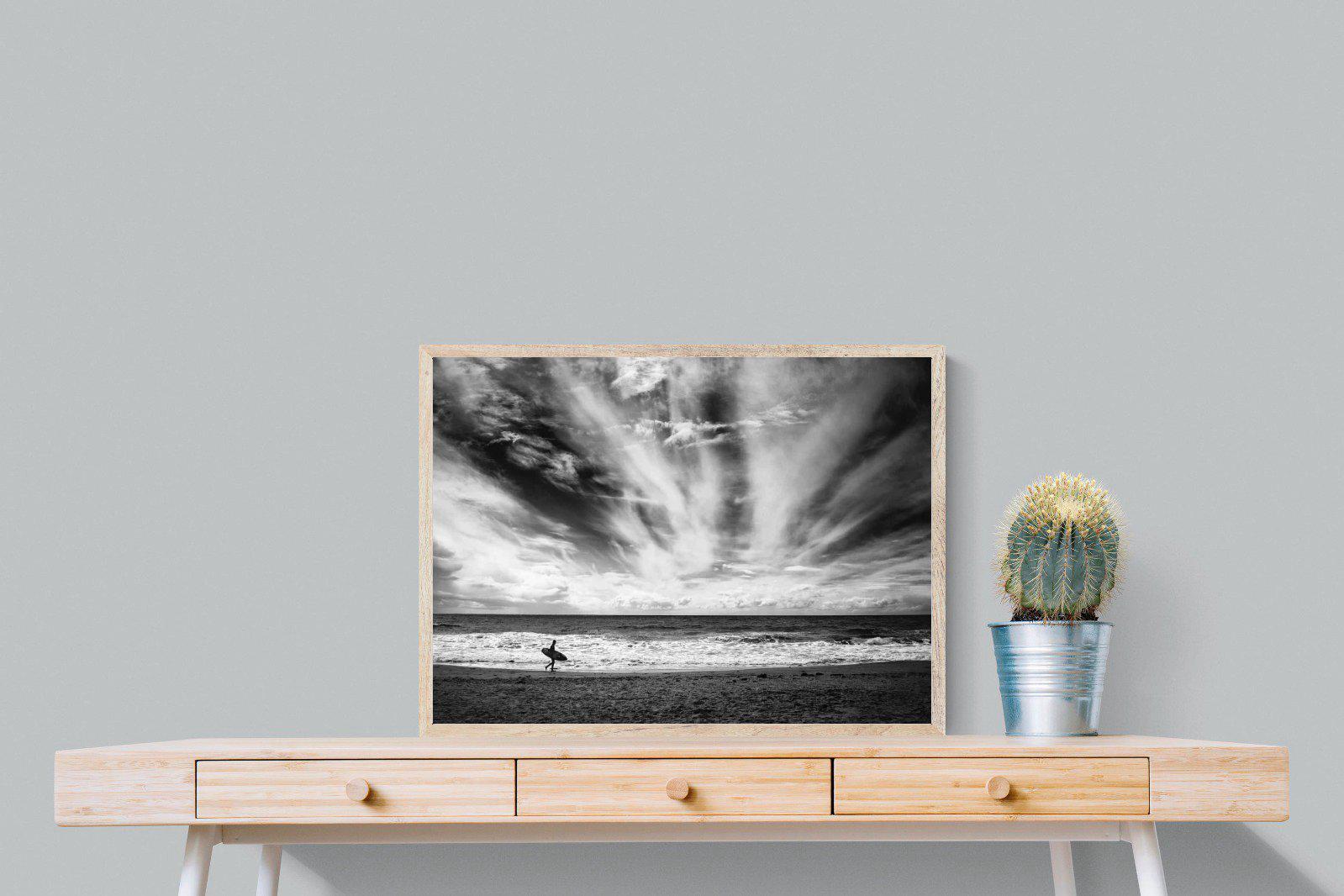 Surfer-Wall_Art-80 x 60cm-Mounted Canvas-Wood-Pixalot