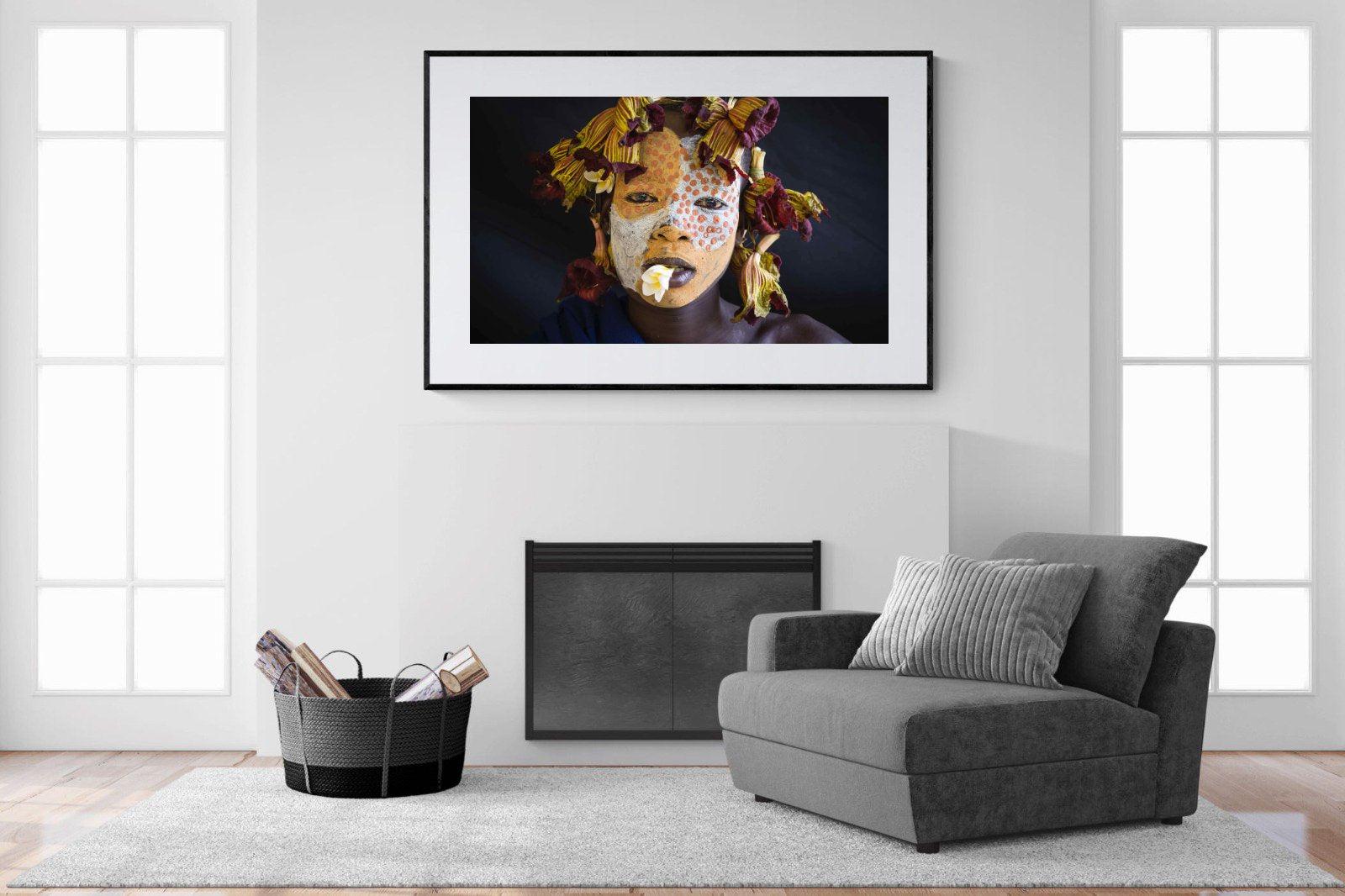 Suri Yellow-Wall_Art-150 x 100cm-Framed Print-Black-Pixalot