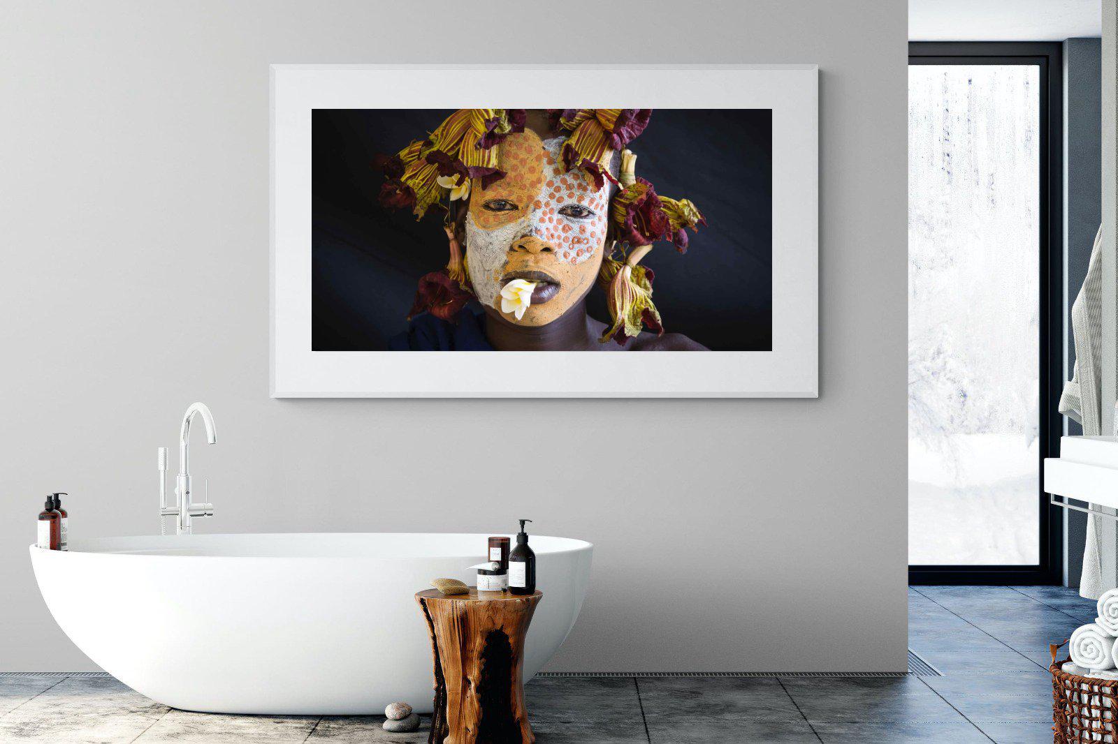 Suri Yellow-Wall_Art-180 x 110cm-Framed Print-White-Pixalot