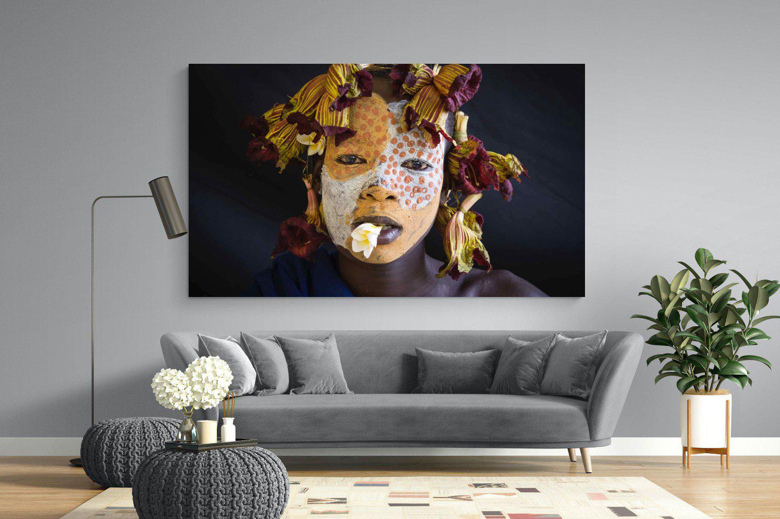 Suri Yellow-Wall_Art-220 x 130cm-Mounted Canvas-No Frame-Pixalot