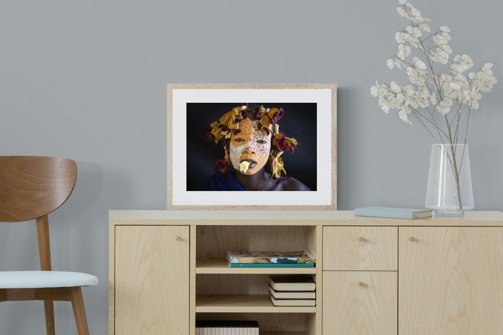 Suri Yellow-Wall_Art-60 x 45cm-Framed Print-Wood-Pixalot