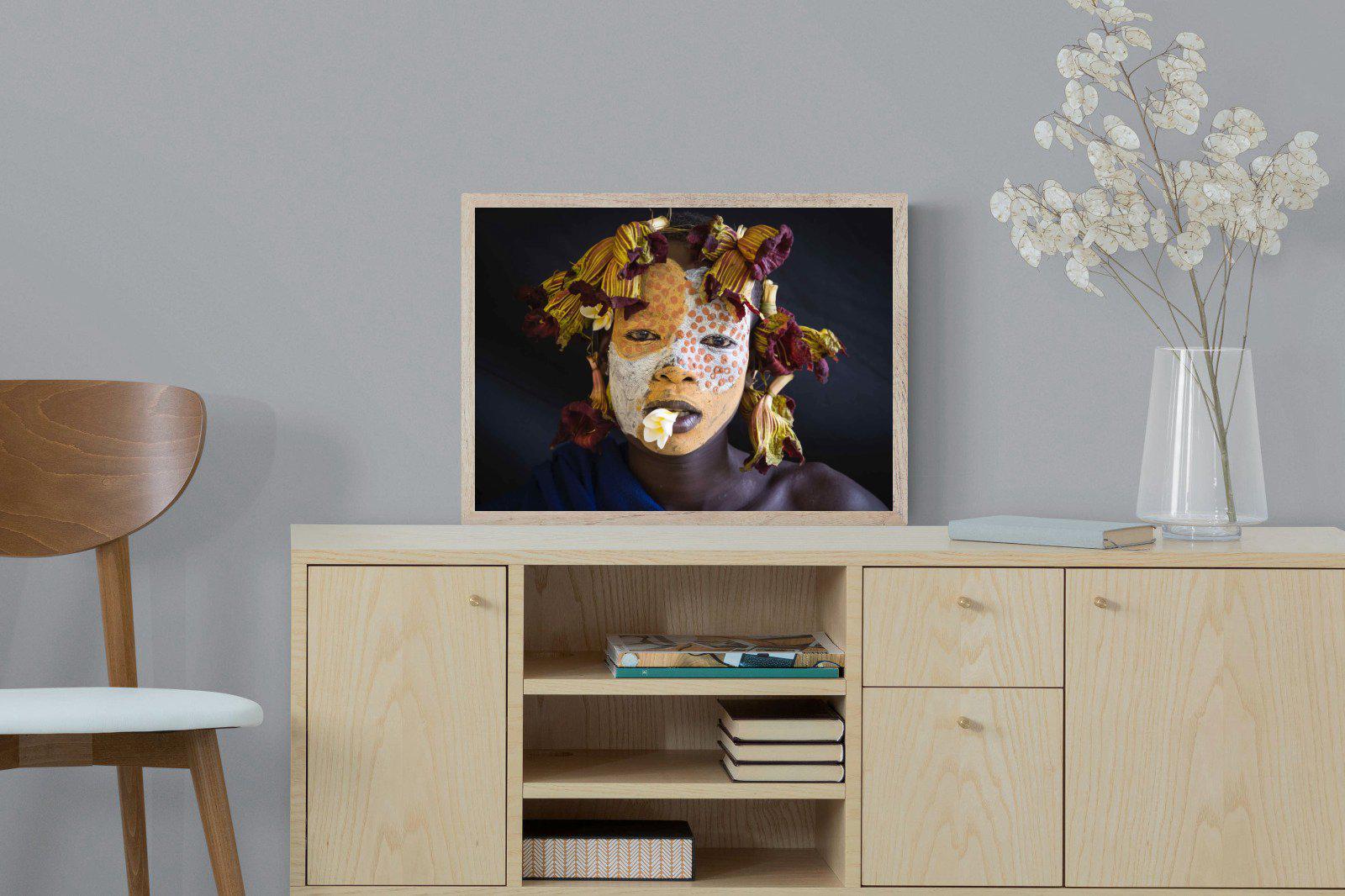 Suri Yellow-Wall_Art-60 x 45cm-Mounted Canvas-Wood-Pixalot