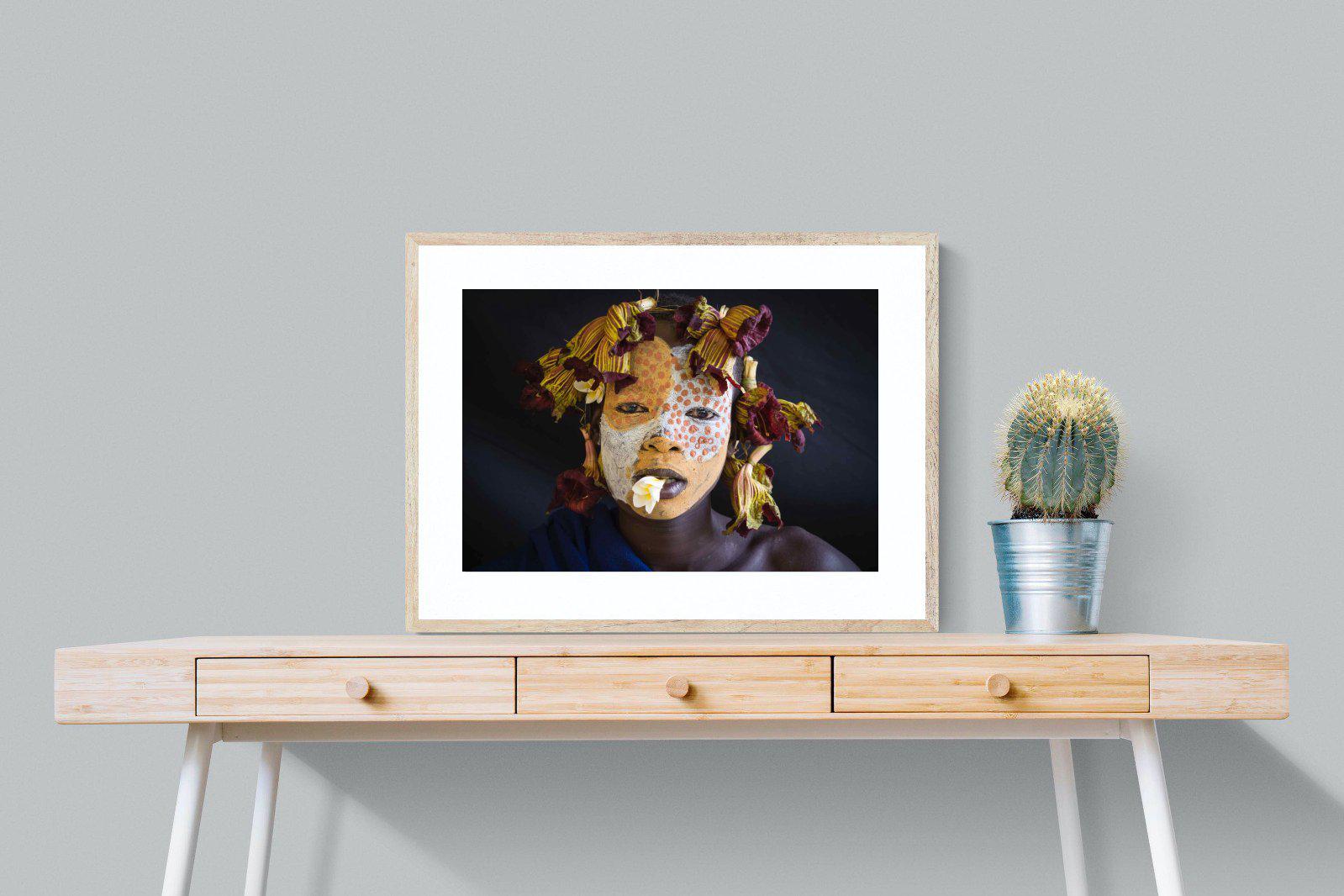 Suri Yellow-Wall_Art-80 x 60cm-Framed Print-Wood-Pixalot