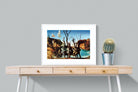 Swans Reflecting Elephants-Wall_Art-80 x 60cm-Framed Print-White-Pixalot