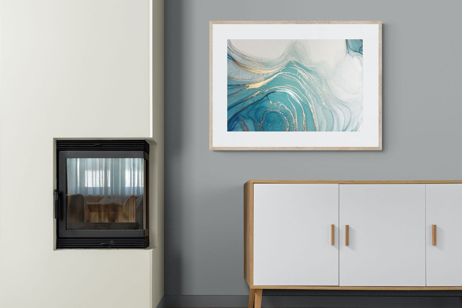 Swirl-Wall_Art-100 x 75cm-Framed Print-Wood-Pixalot