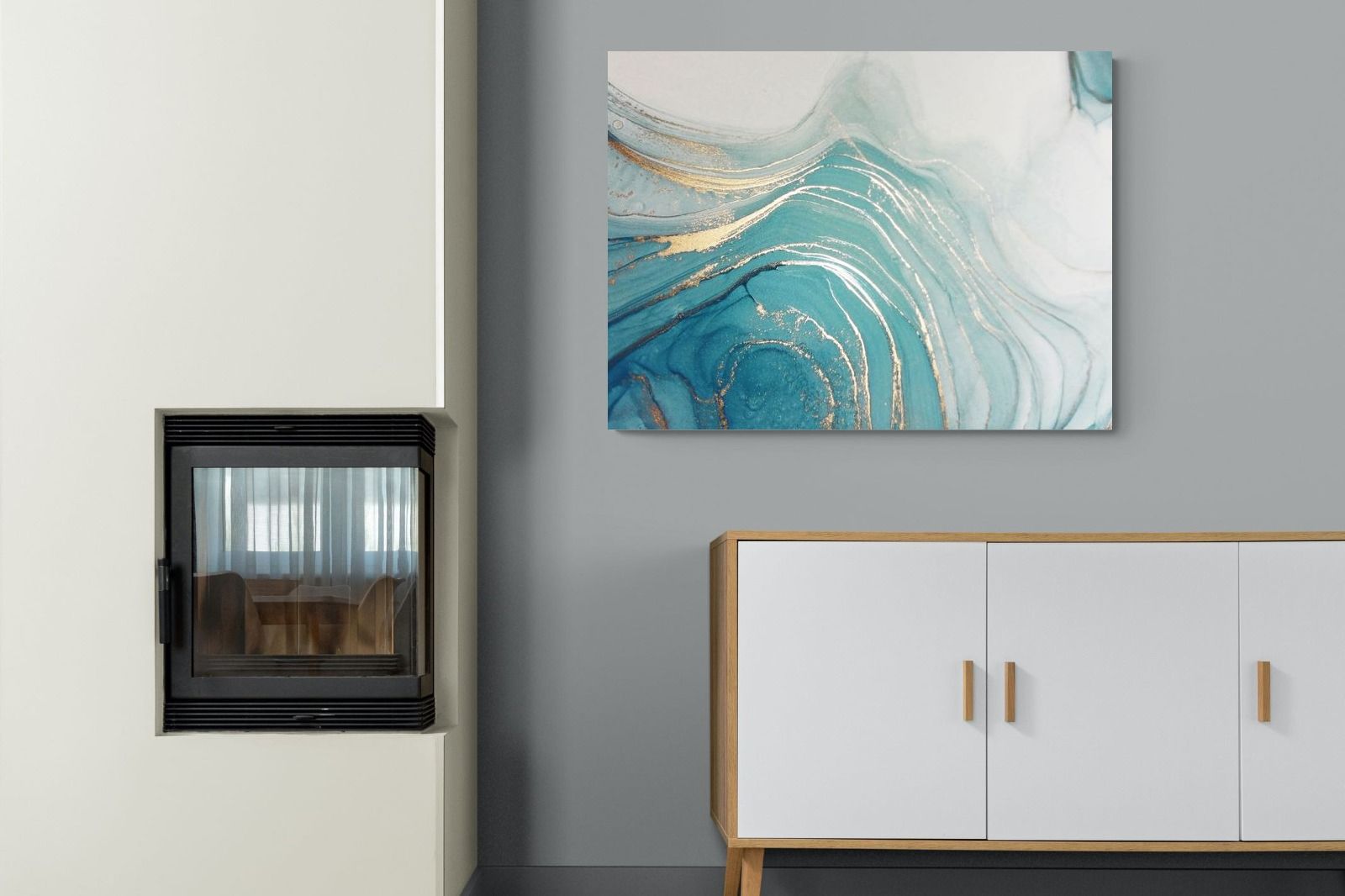 Swirl-Wall_Art-100 x 75cm-Mounted Canvas-No Frame-Pixalot