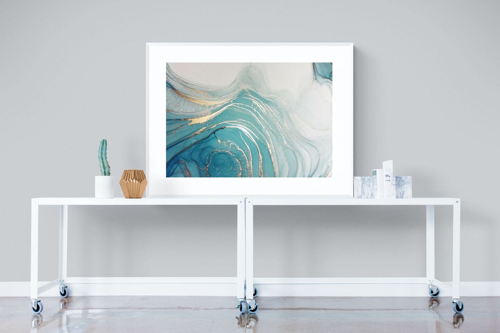 Swirl-Wall_Art-120 x 90cm-Framed Print-White-Pixalot