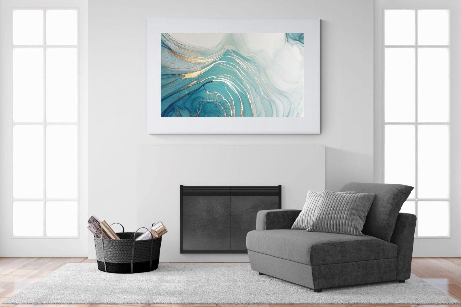 Swirl-Wall_Art-150 x 100cm-Framed Print-White-Pixalot