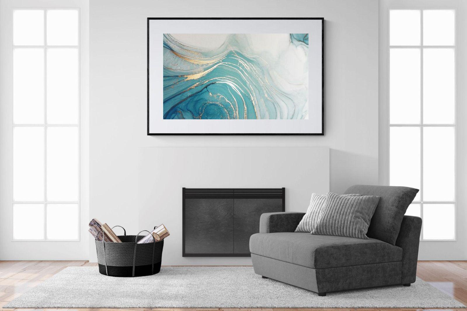 Swirl-Wall_Art-150 x 100cm-Framed Print-Black-Pixalot