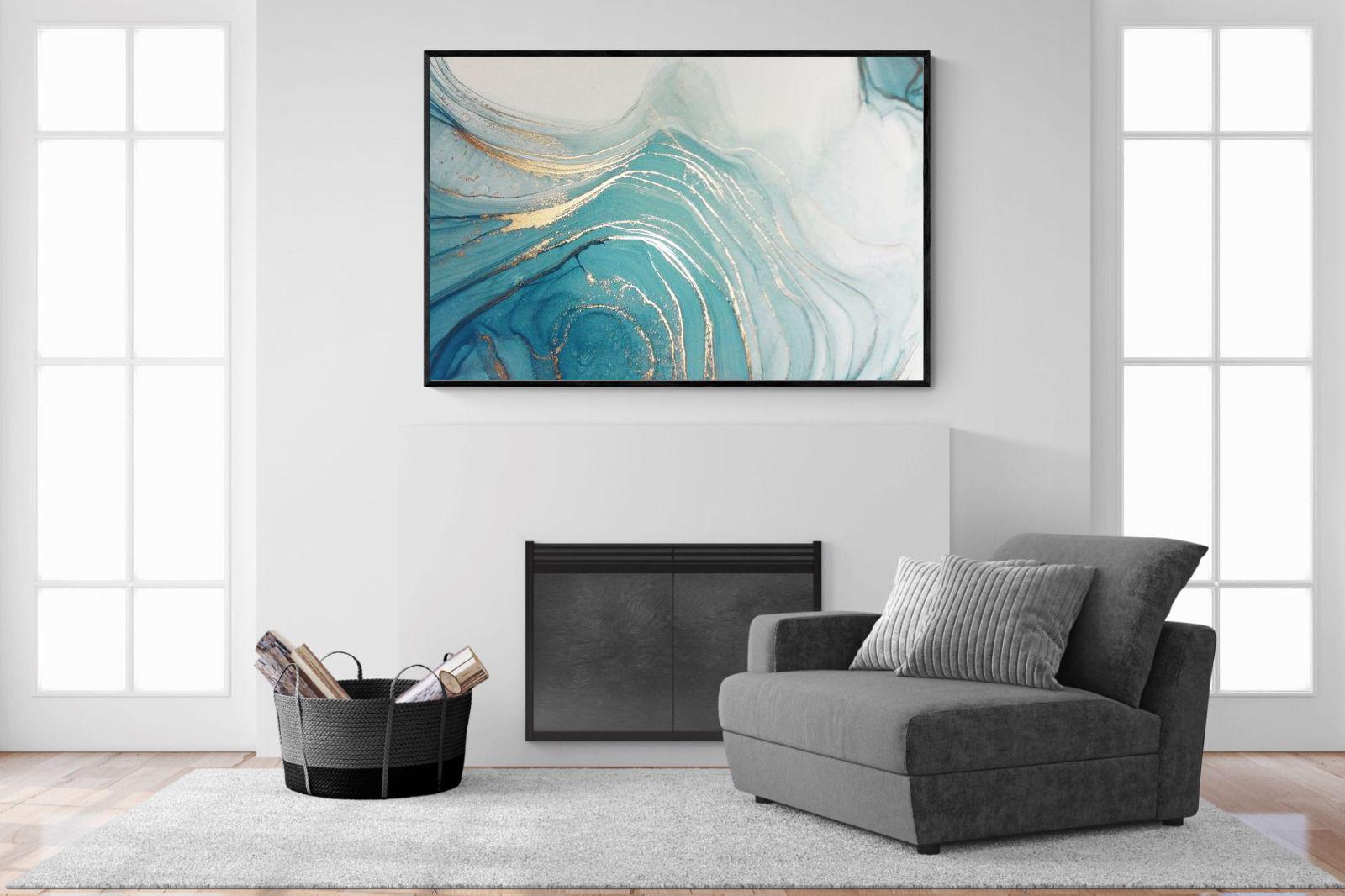 Swirl-Wall_Art-150 x 100cm-Mounted Canvas-Black-Pixalot