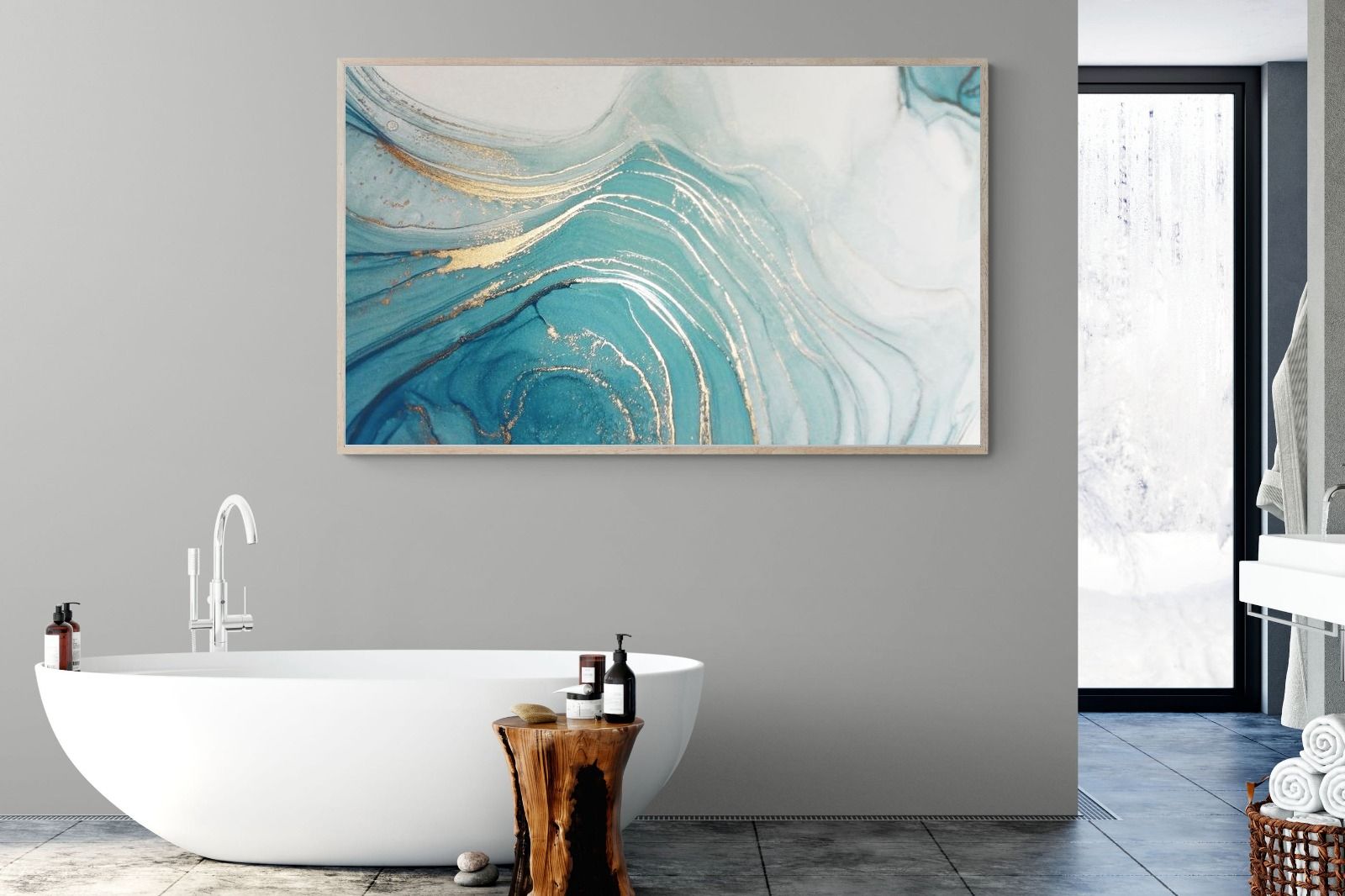 Swirl-Wall_Art-180 x 110cm-Mounted Canvas-Wood-Pixalot