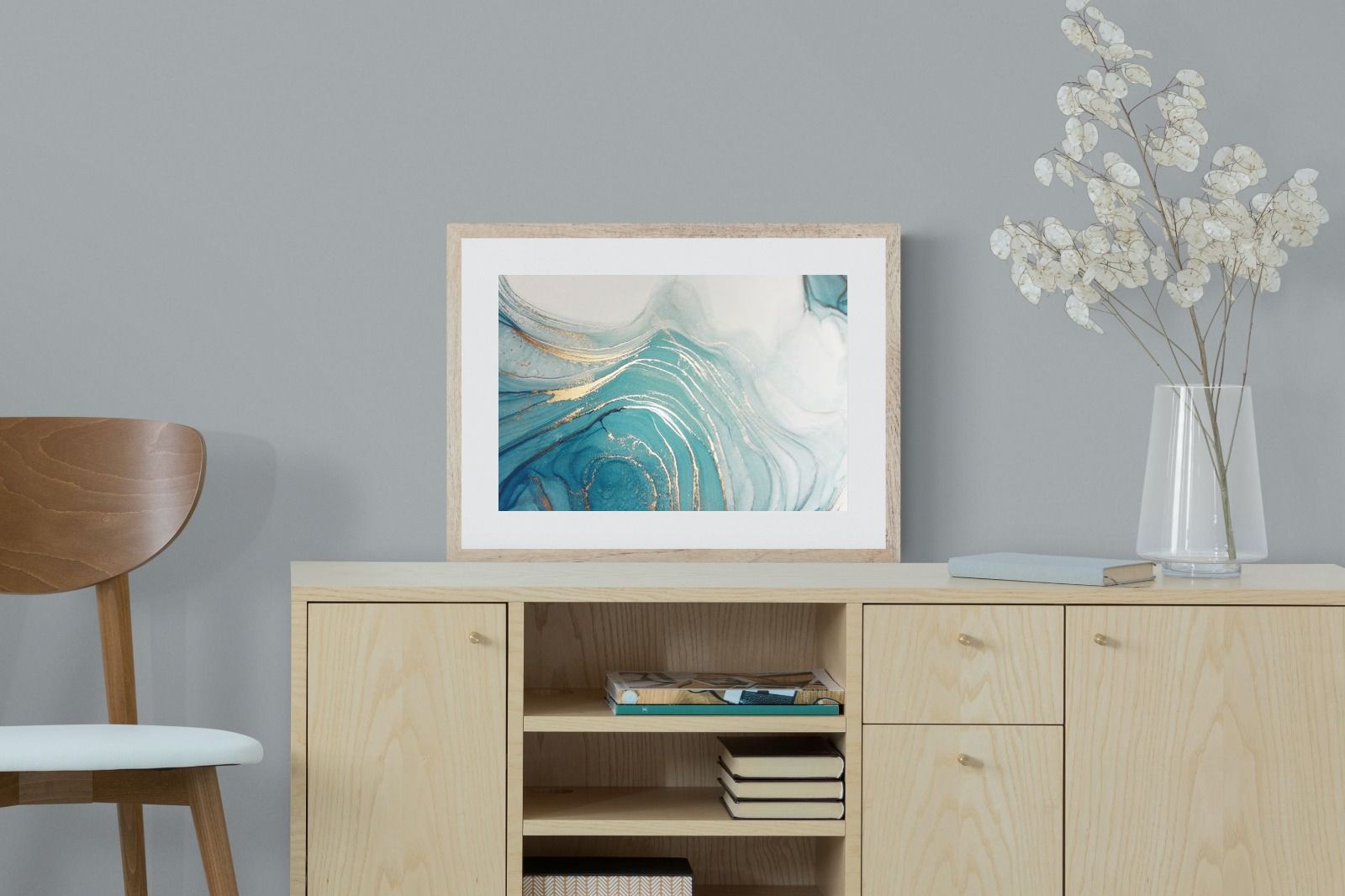 Swirl-Wall_Art-60 x 45cm-Framed Print-Wood-Pixalot