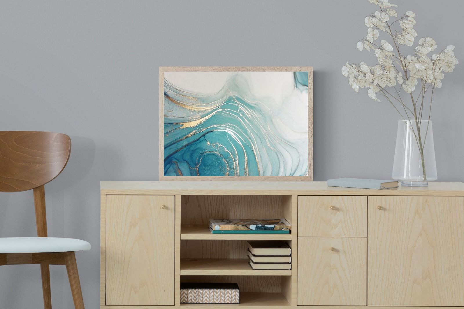 Swirl-Wall_Art-60 x 45cm-Mounted Canvas-Wood-Pixalot