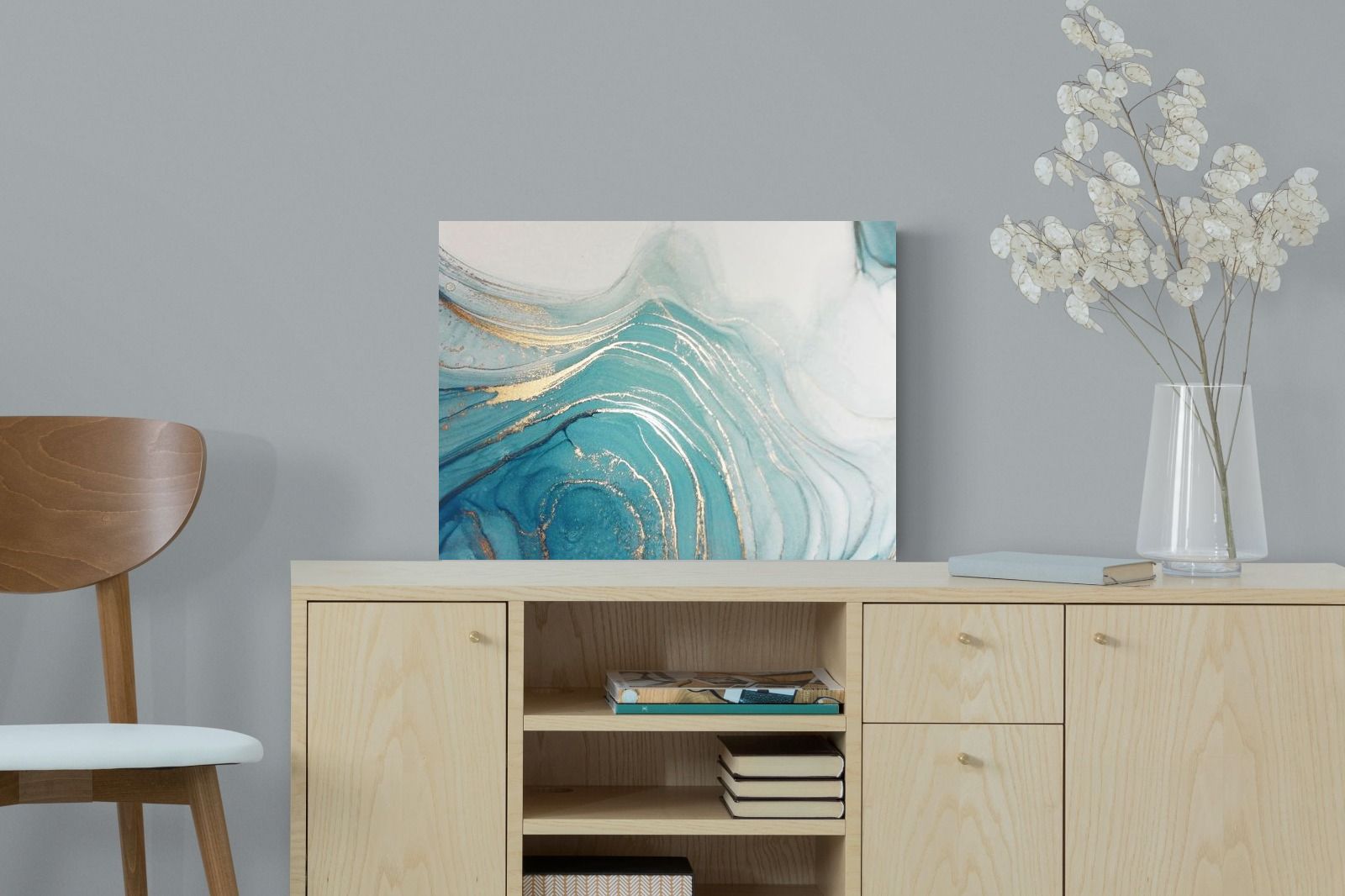 Swirl-Wall_Art-60 x 45cm-Mounted Canvas-No Frame-Pixalot