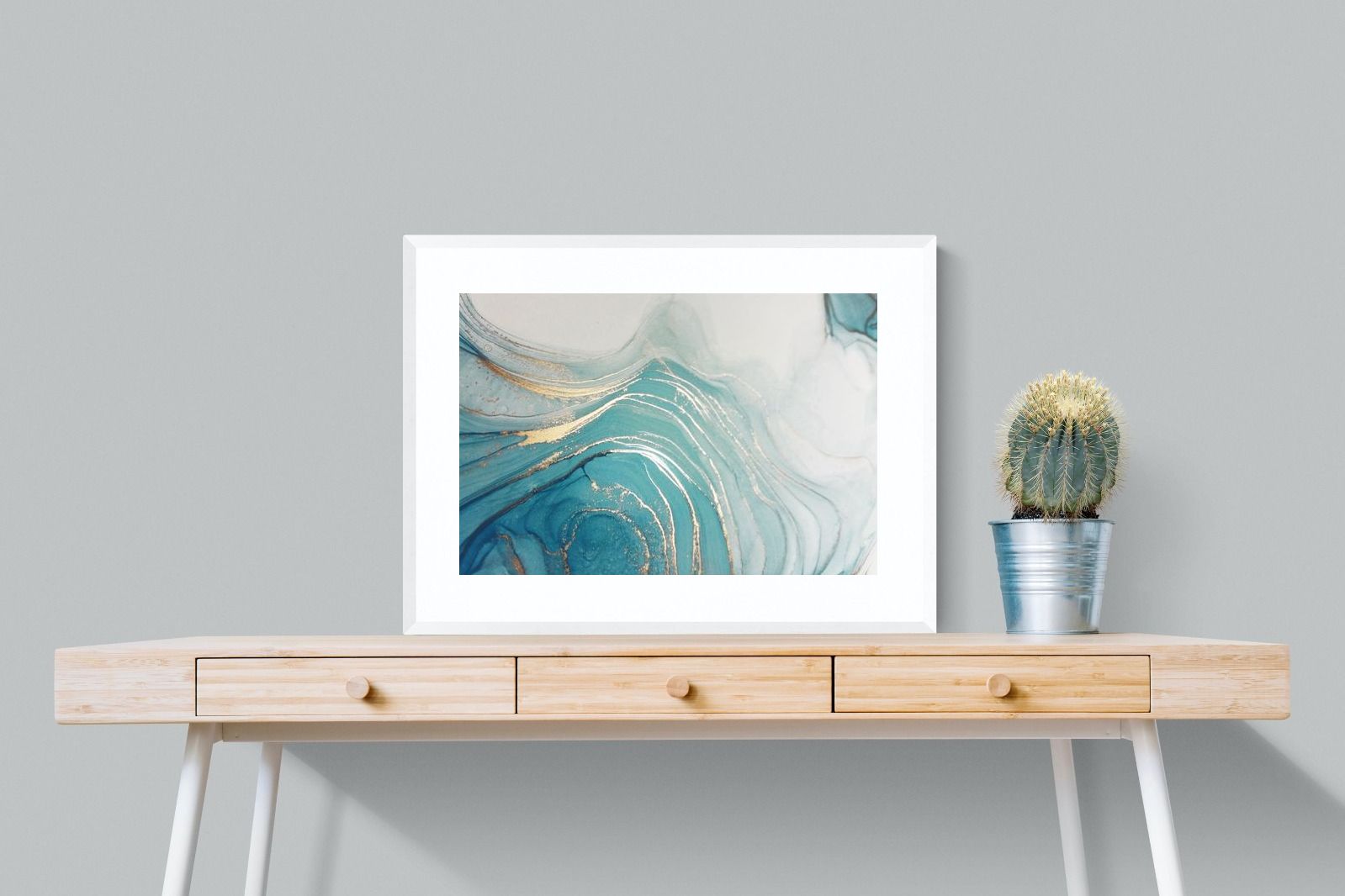 Swirl-Wall_Art-80 x 60cm-Framed Print-White-Pixalot