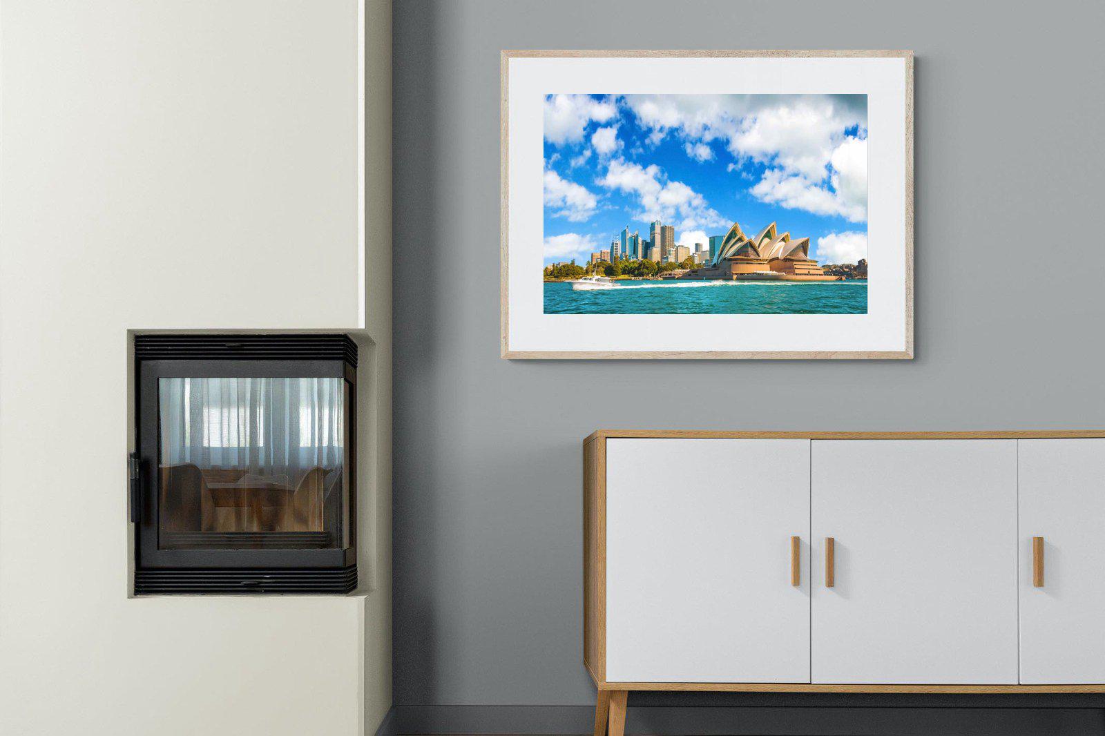 Sydney Opera House-Wall_Art-100 x 75cm-Framed Print-Wood-Pixalot