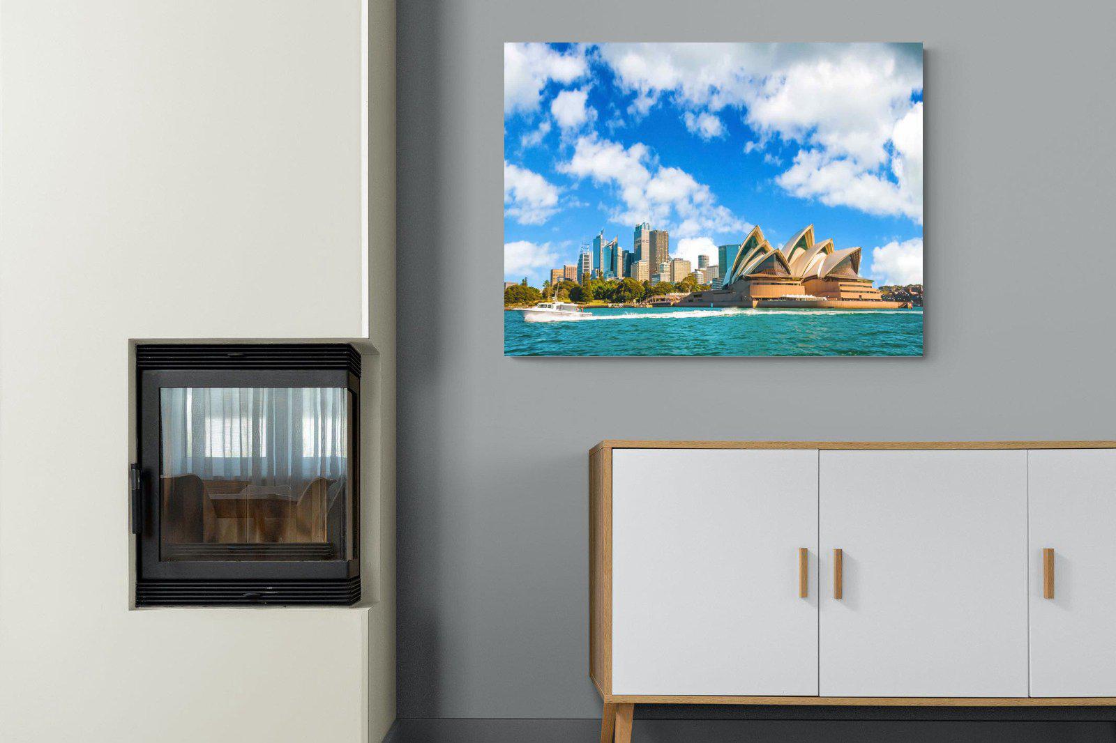 Sydney Opera House-Wall_Art-100 x 75cm-Mounted Canvas-No Frame-Pixalot