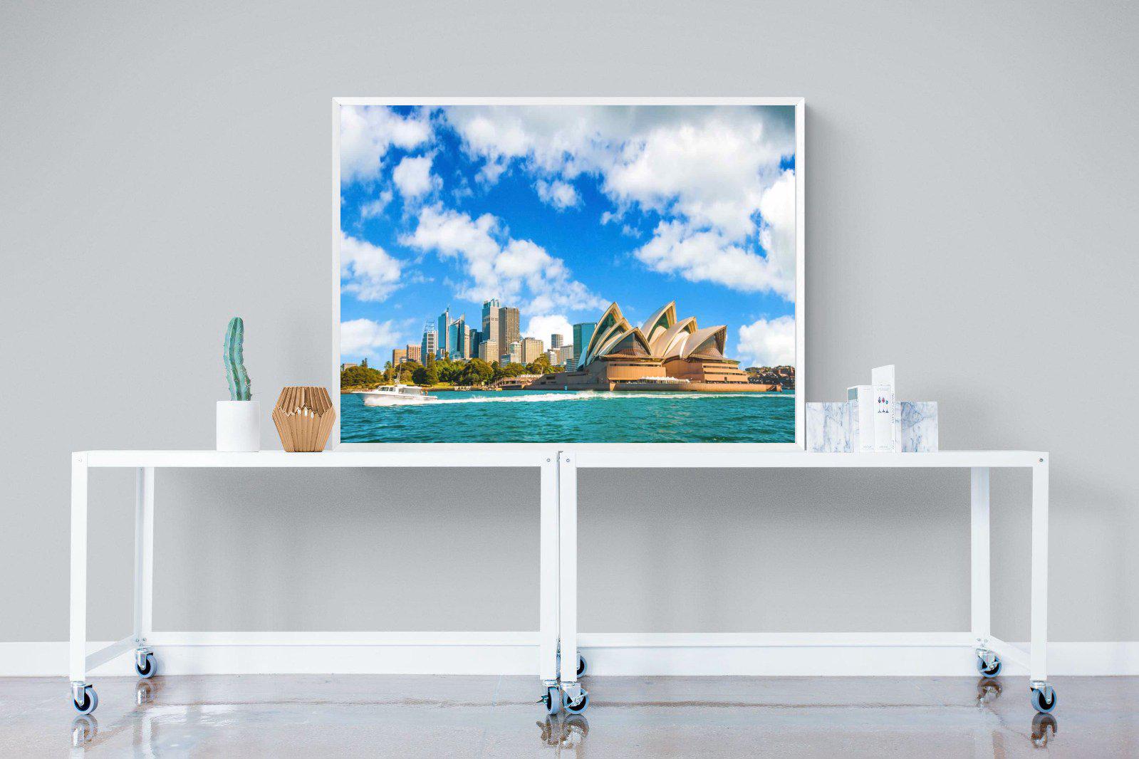 Sydney Opera House-Wall_Art-120 x 90cm-Mounted Canvas-White-Pixalot