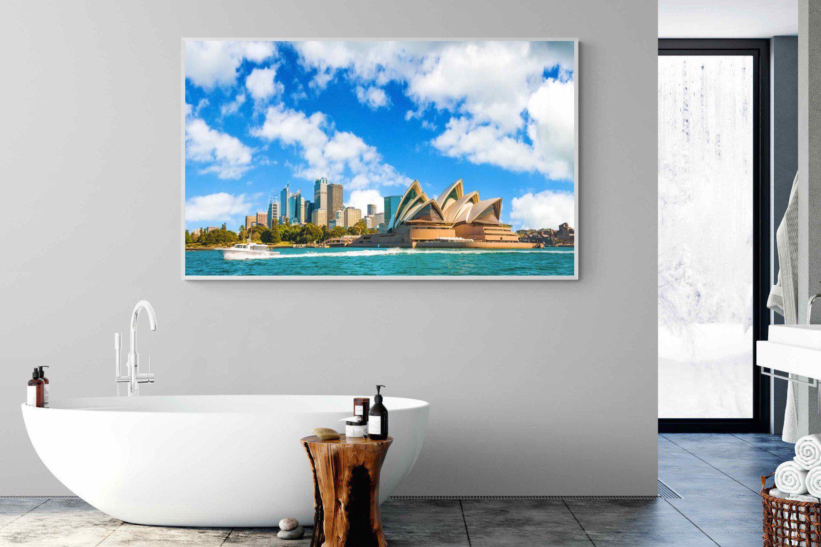 Sydney Opera House-Wall_Art-180 x 110cm-Mounted Canvas-White-Pixalot